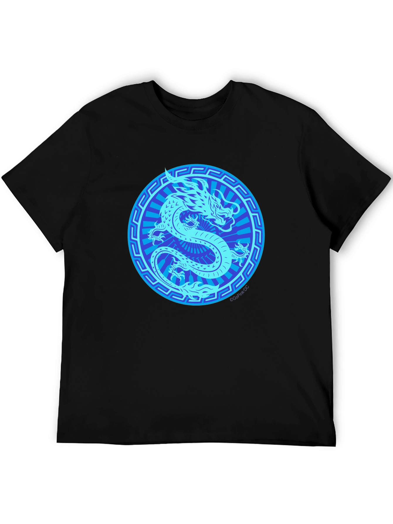 Mens Black Dragon Graphic T-Shirt