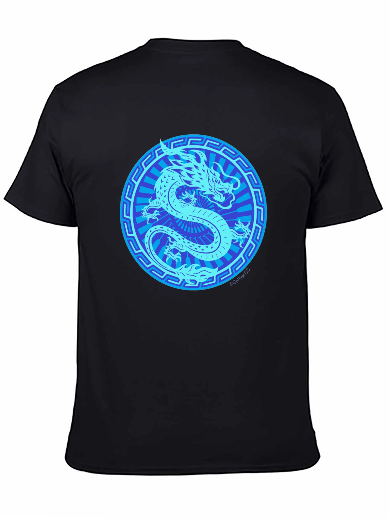 Mens Black Dragon Graphic T-Shirt