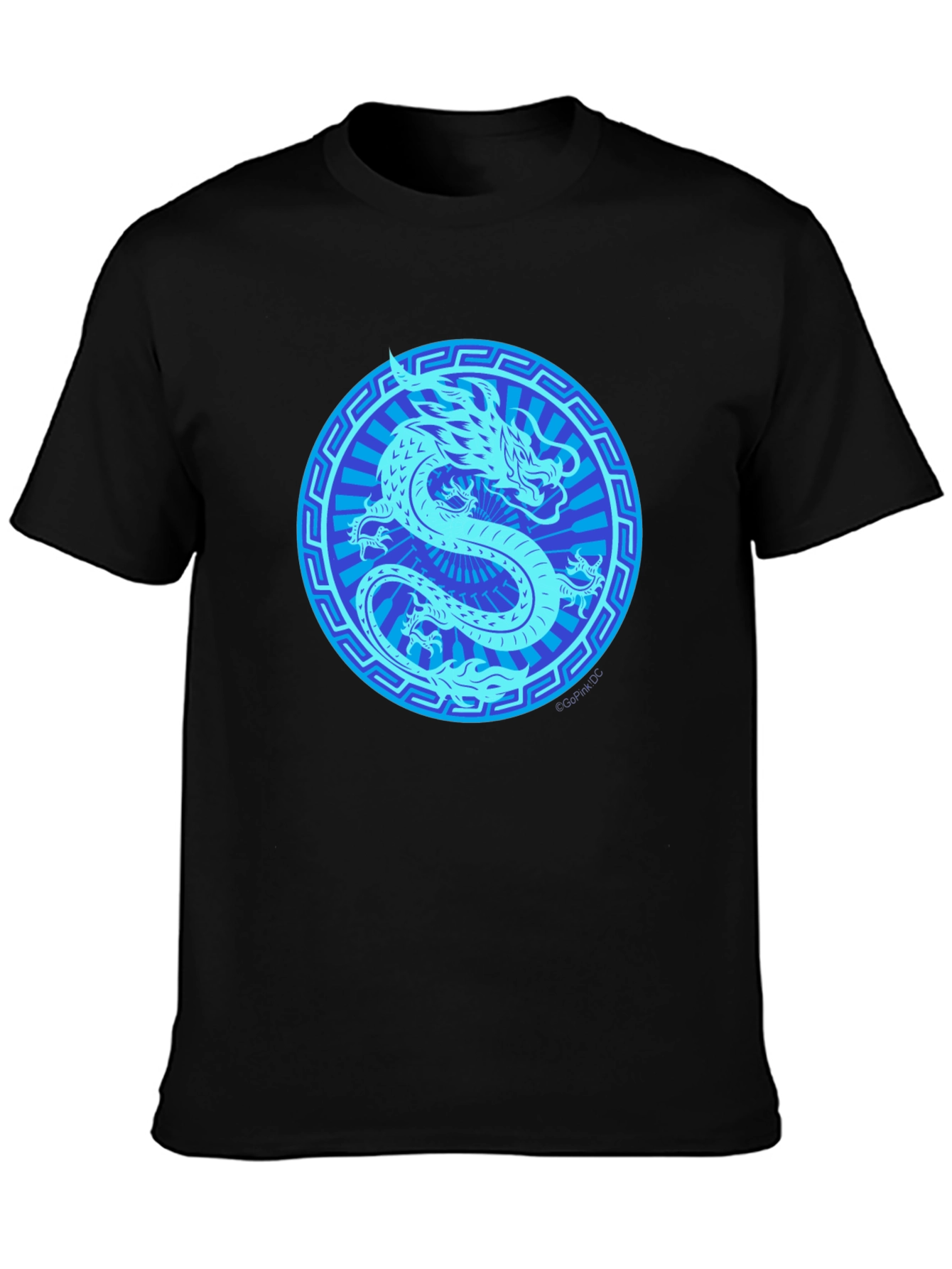 Mens Black Dragon Graphic T-Shirt