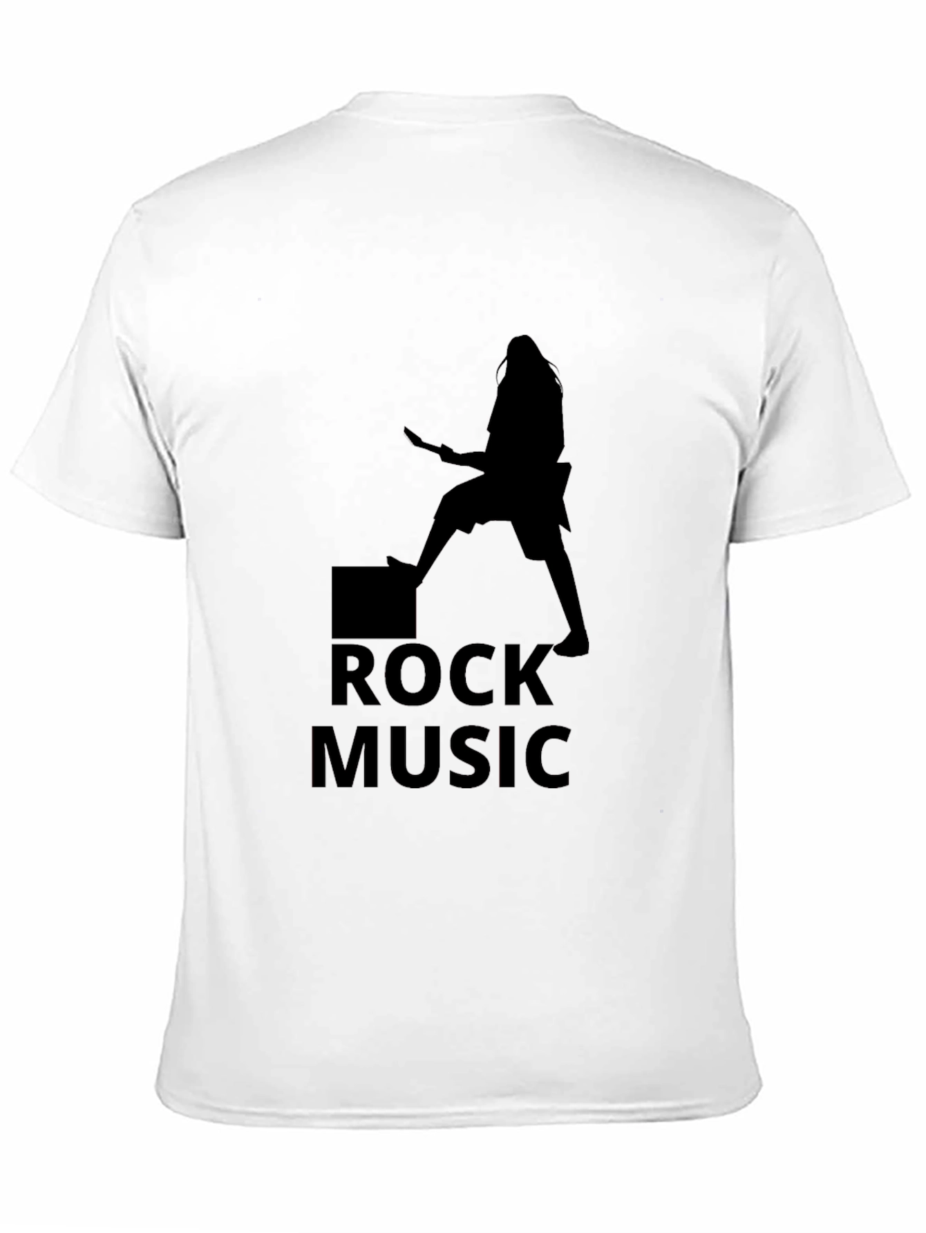 Rock Music Graphic Tee - Black Casual T-Shirt