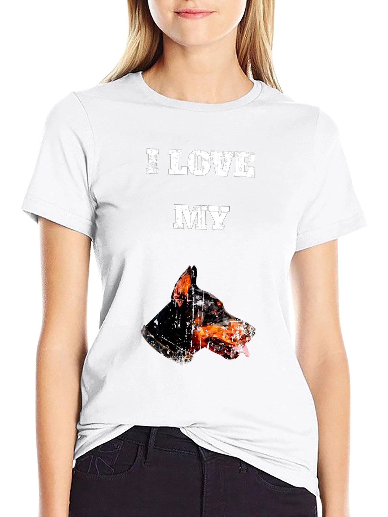 I Love My Doberman T-Shirt - Black Graphic Tee