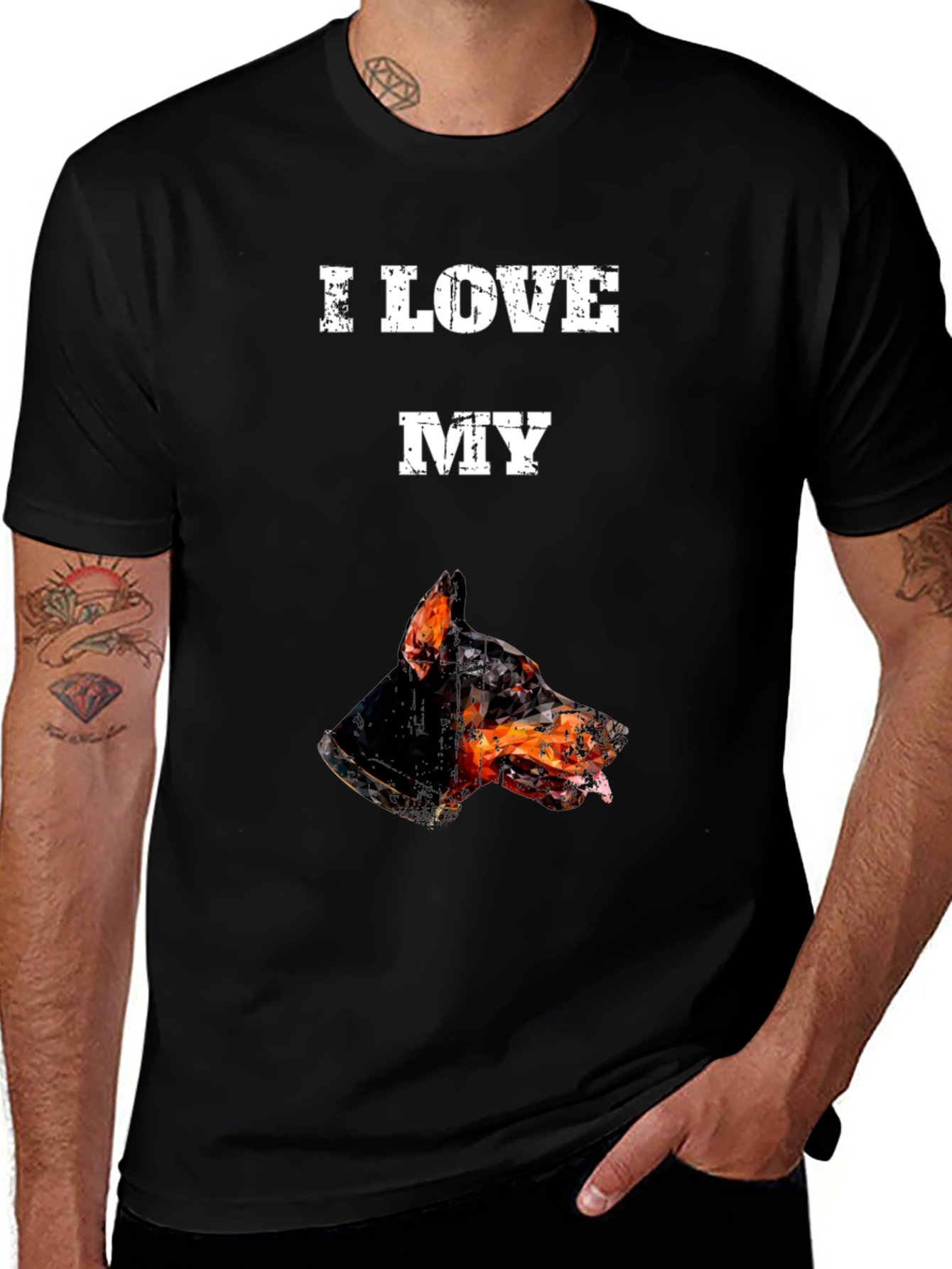 I Love My Doberman T-Shirt - Black Graphic Tee