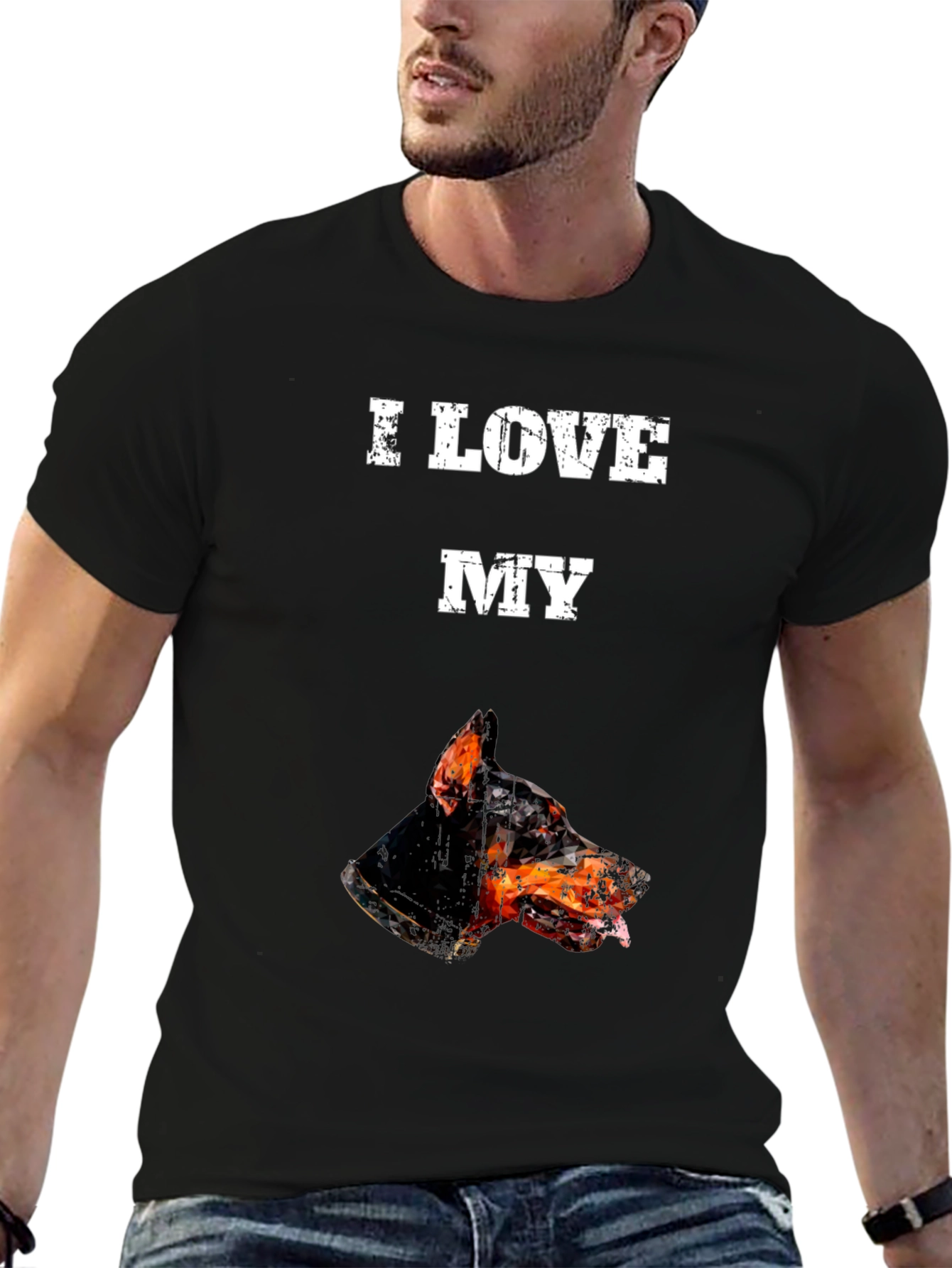 I Love My Doberman T-Shirt - Black Graphic Tee