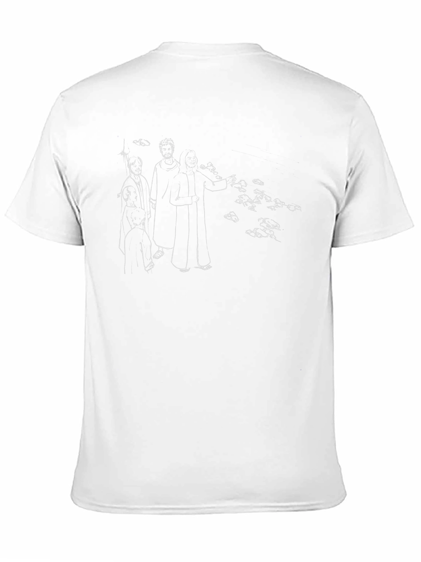 Artistic Graphic Print Crew Neck T-Shirt