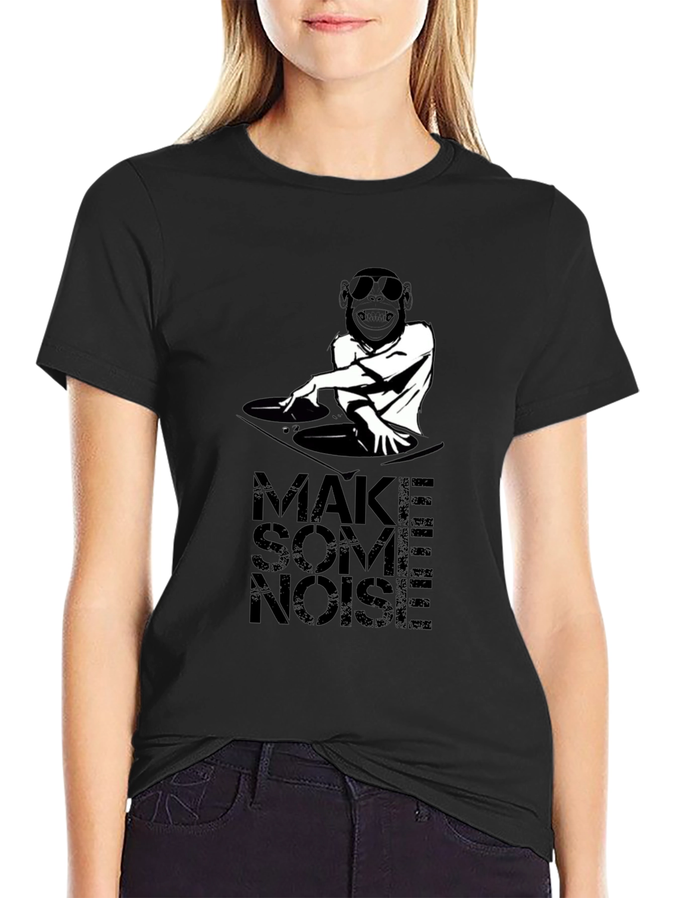 Make Some Noise DJ Monkey Graphic T-Shirt