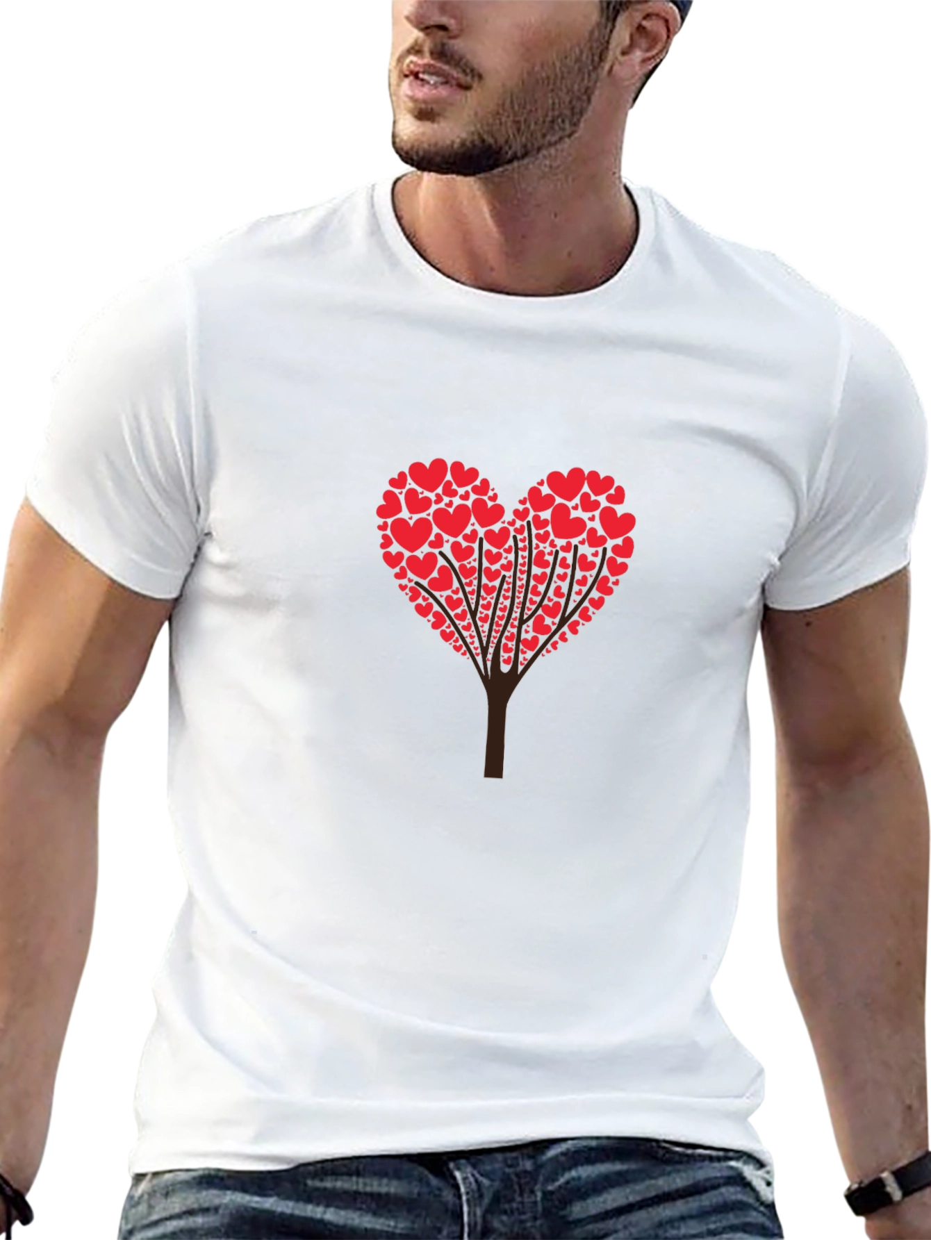 Heart Tree Graphic Tee - Love in Bloom T-Shirt