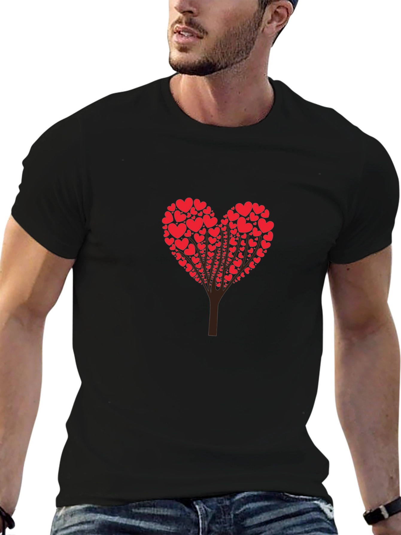 Heart Tree Graphic Tee - Love in Bloom T-Shirt