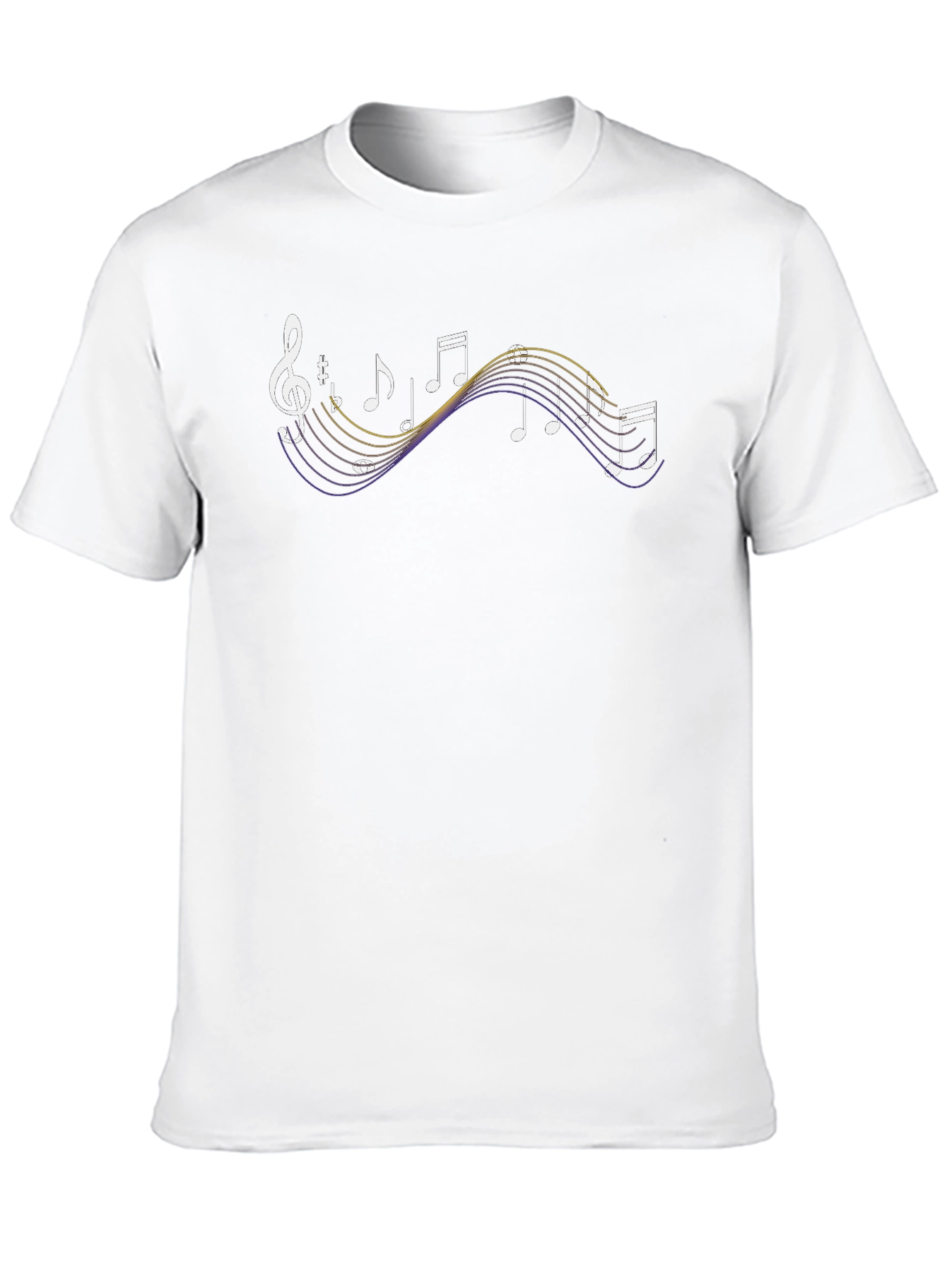 Musical Notes Graphic T-Shirt - Black
