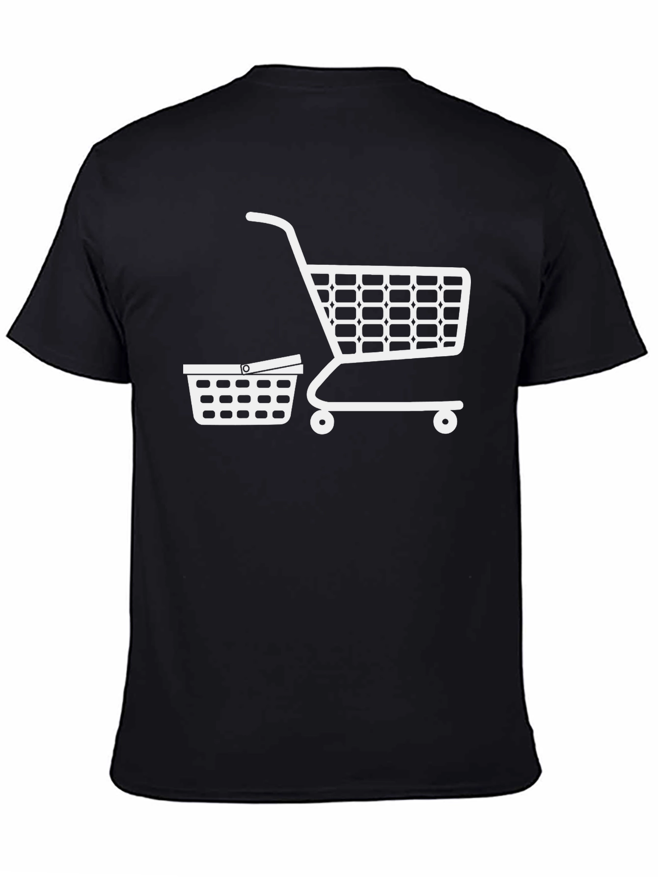 Shopping Cart T-Shirt - Black Cotton Tee