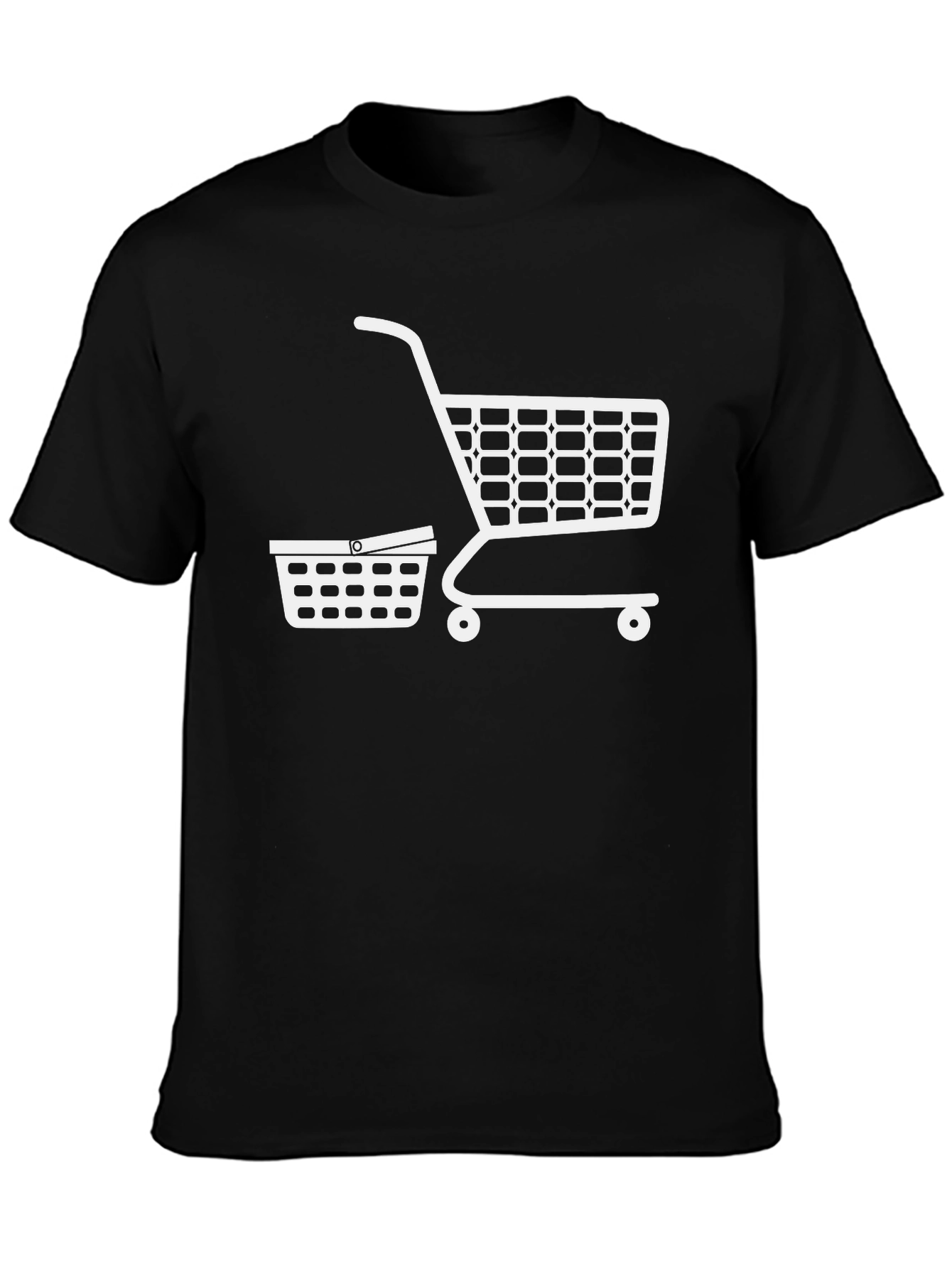 Shopping Cart T-Shirt - Black Cotton Tee