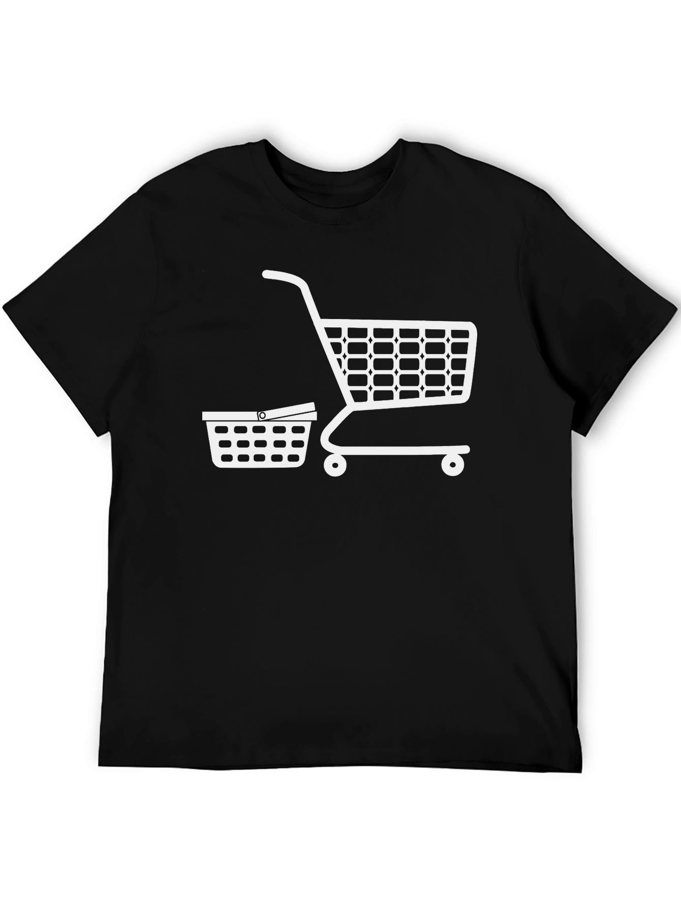 Shopping Cart T-Shirt - Black Cotton Tee