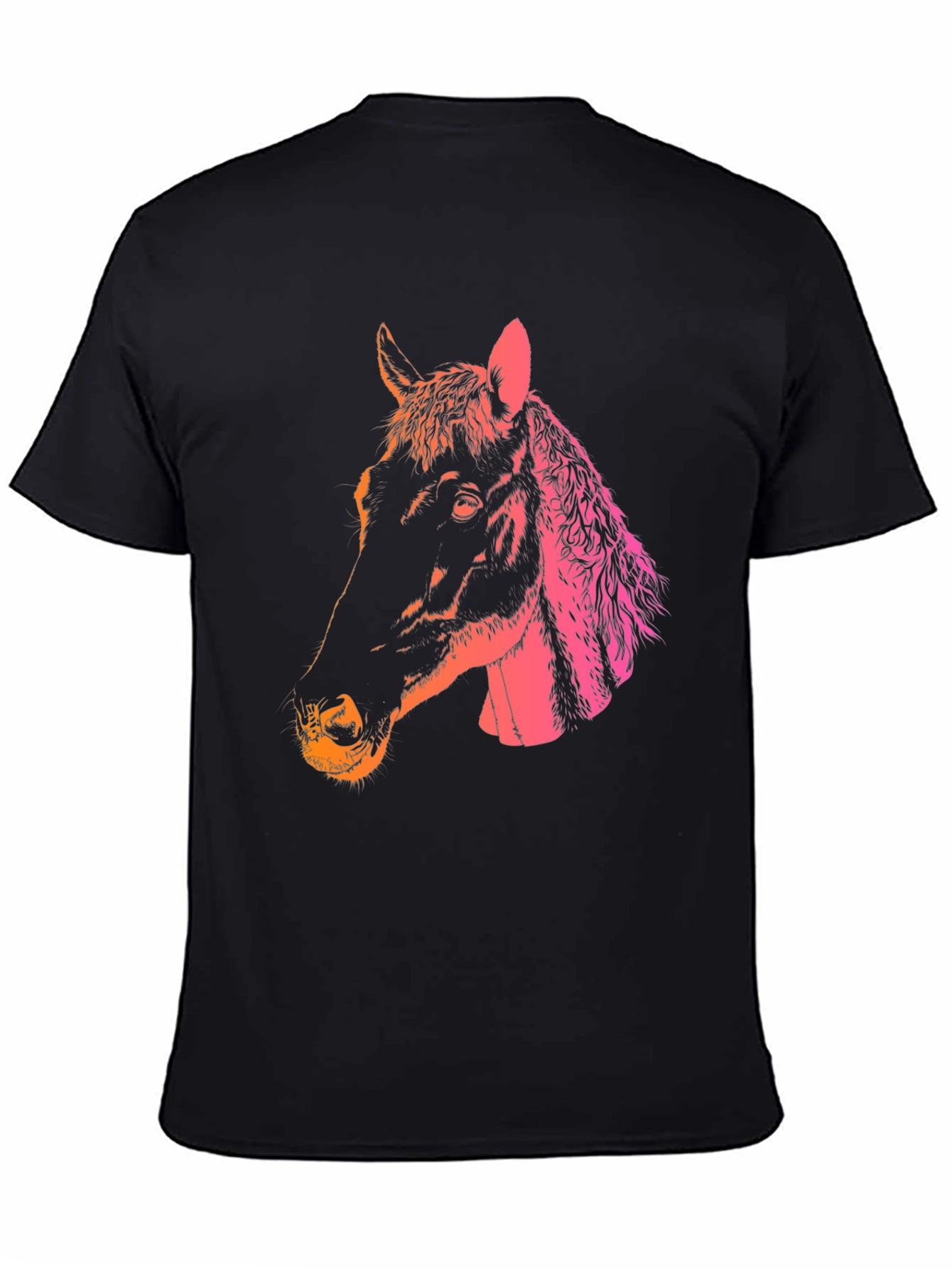 Horse Head Graphic Tee - Gradient Print