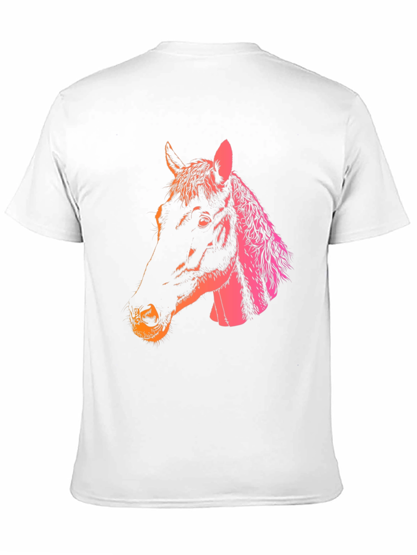 Horse Head Graphic Tee - Gradient Print
