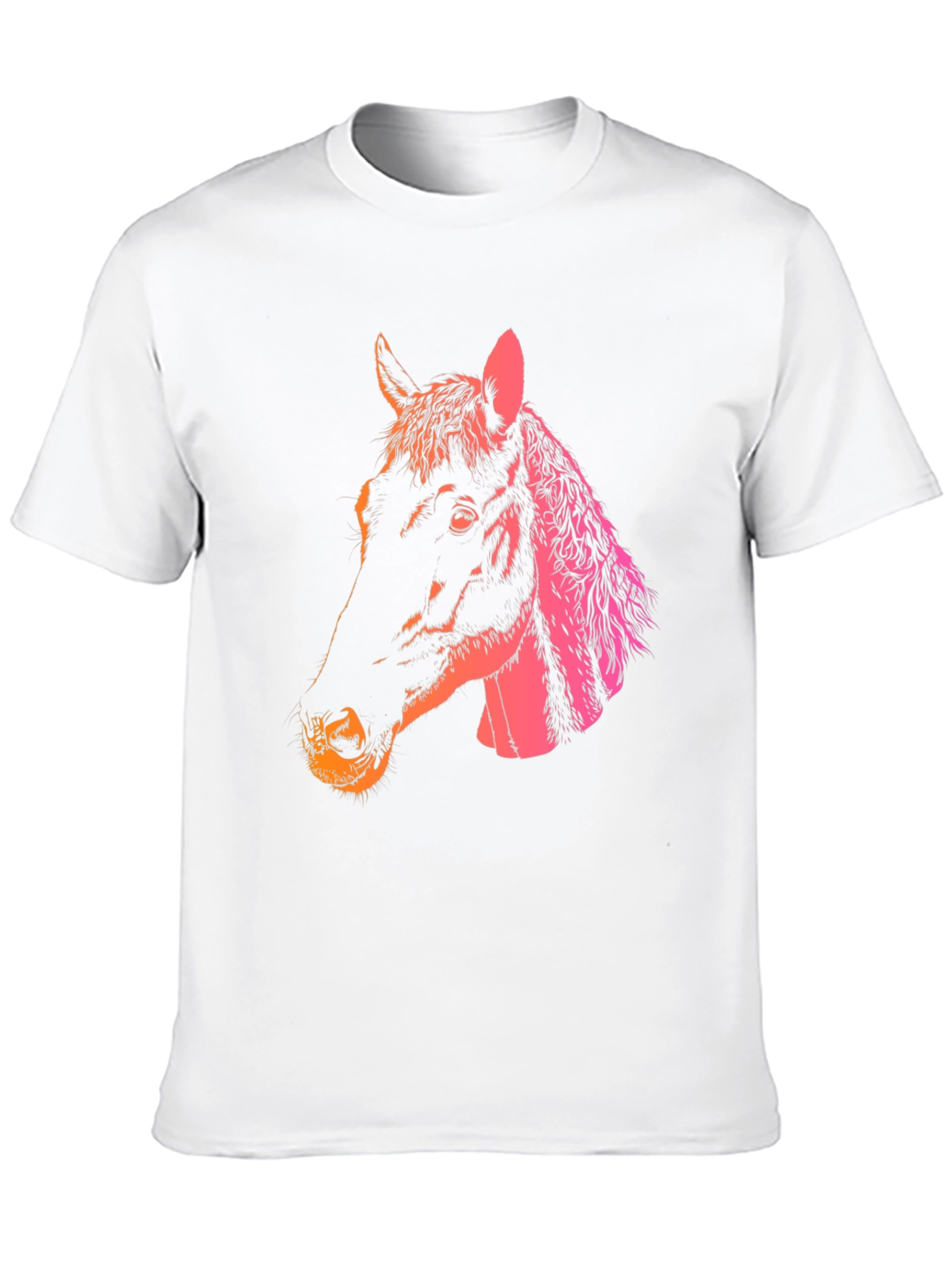 Horse Head Graphic Tee - Gradient Print
