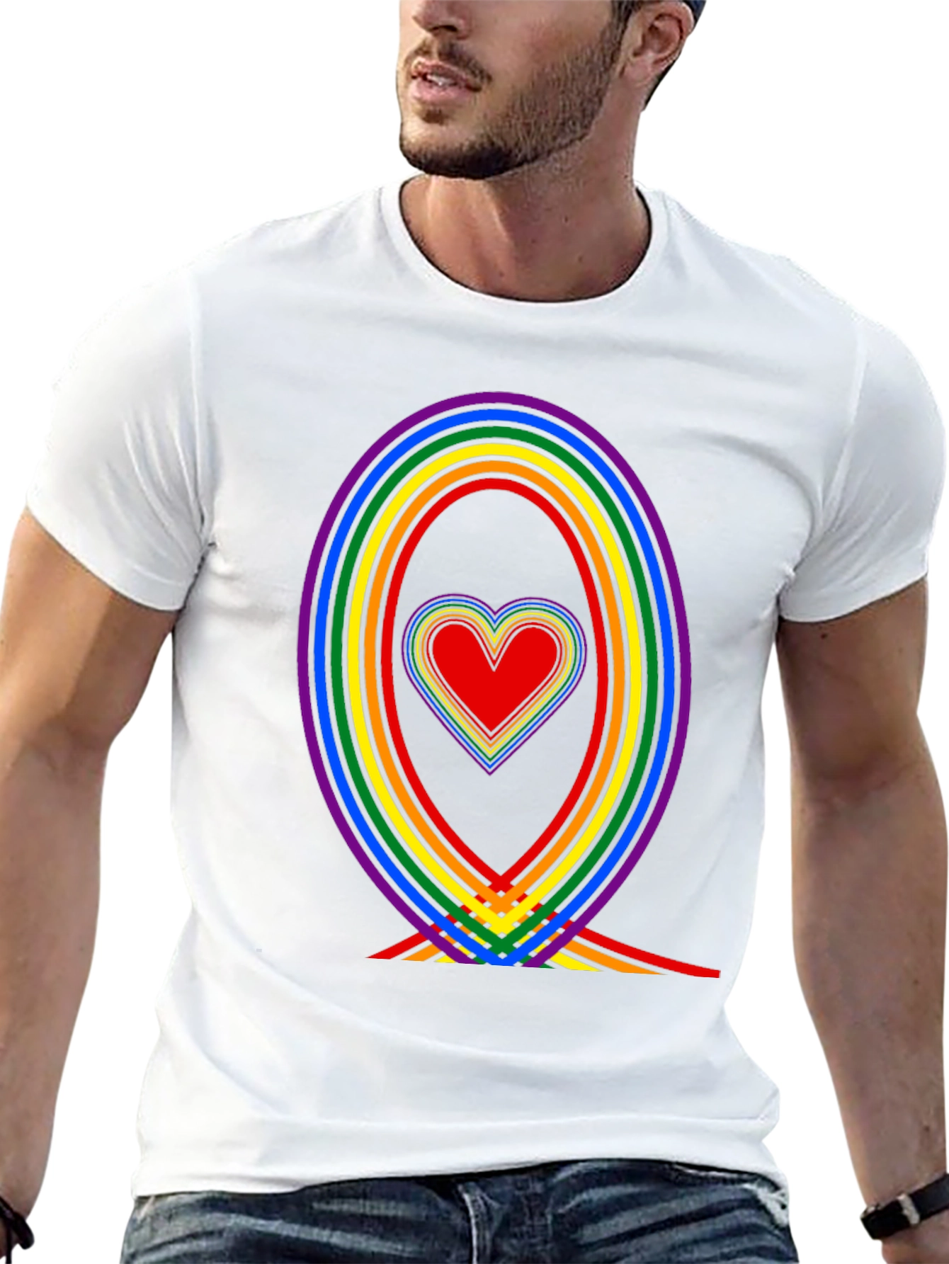 Rainbow Heart Pride T-Shirt
