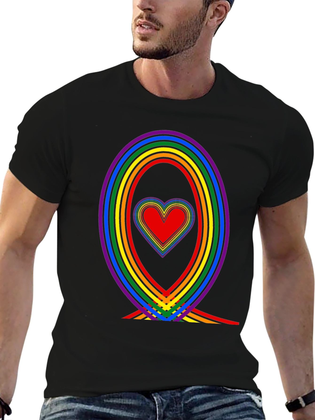 Rainbow Heart Pride T-Shirt