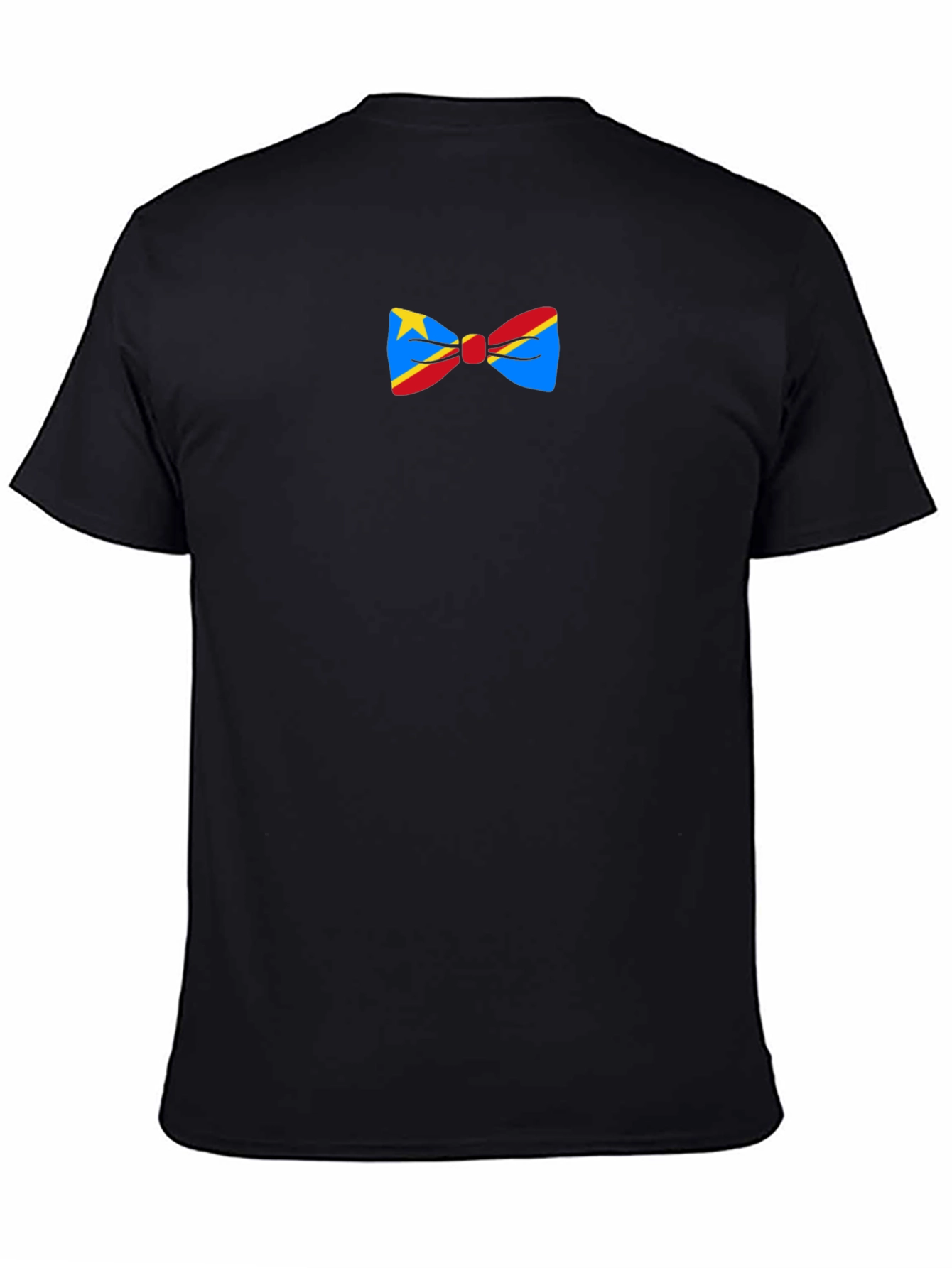 Novelty Bow Tie Graphic Black T-Shirt