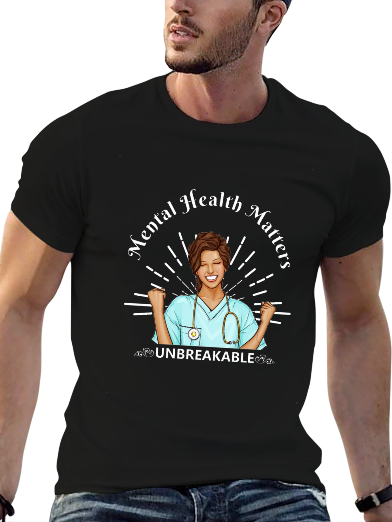 Mental Health Matters Nurse Graphic T-Shirt