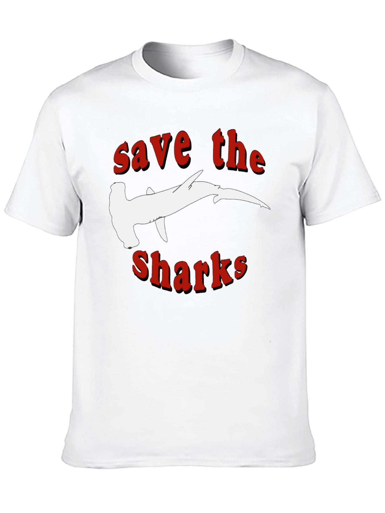Save The Sharks T-Shirt - Hammerhead Design