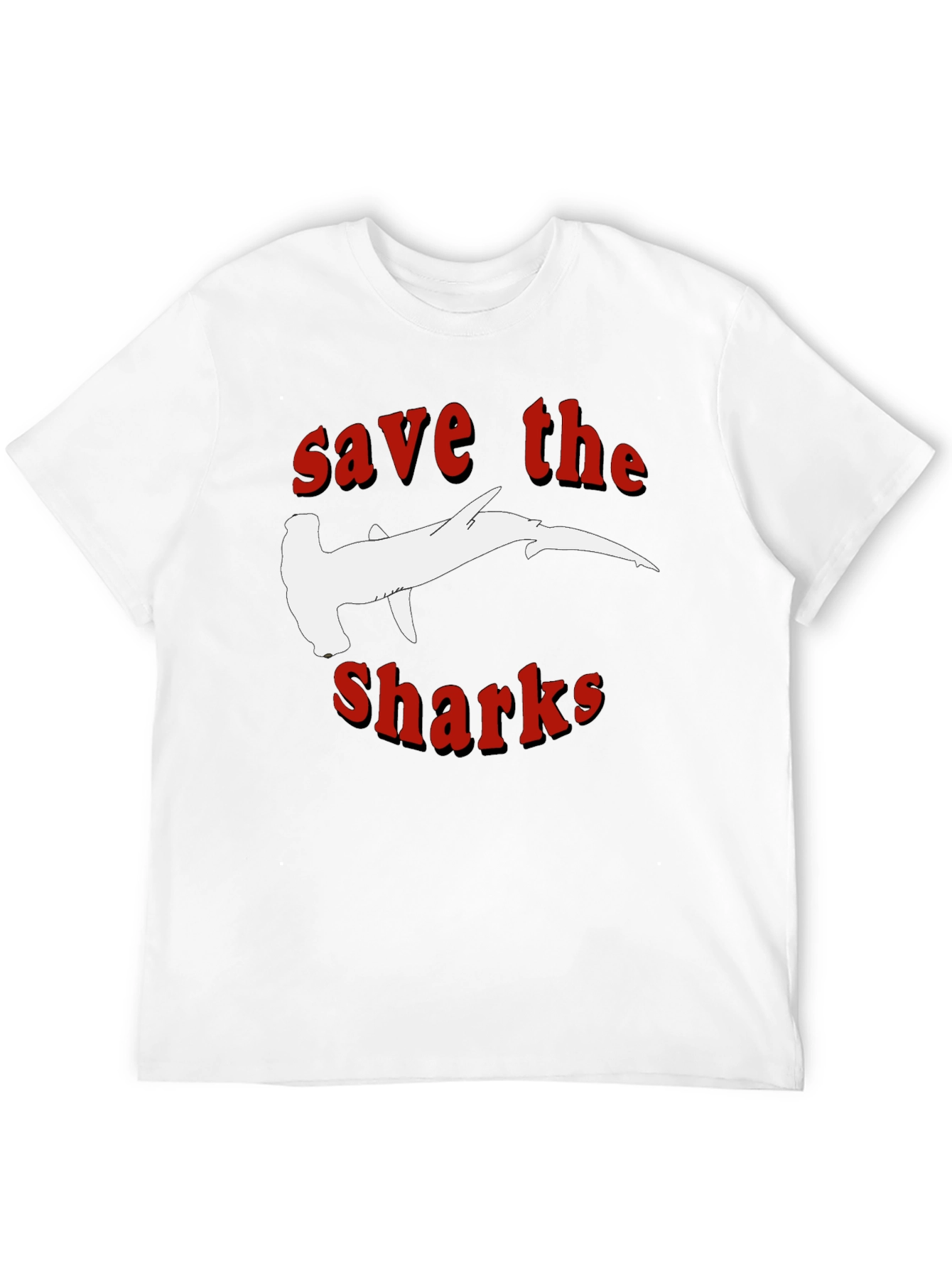 Save The Sharks T-Shirt - Hammerhead Design