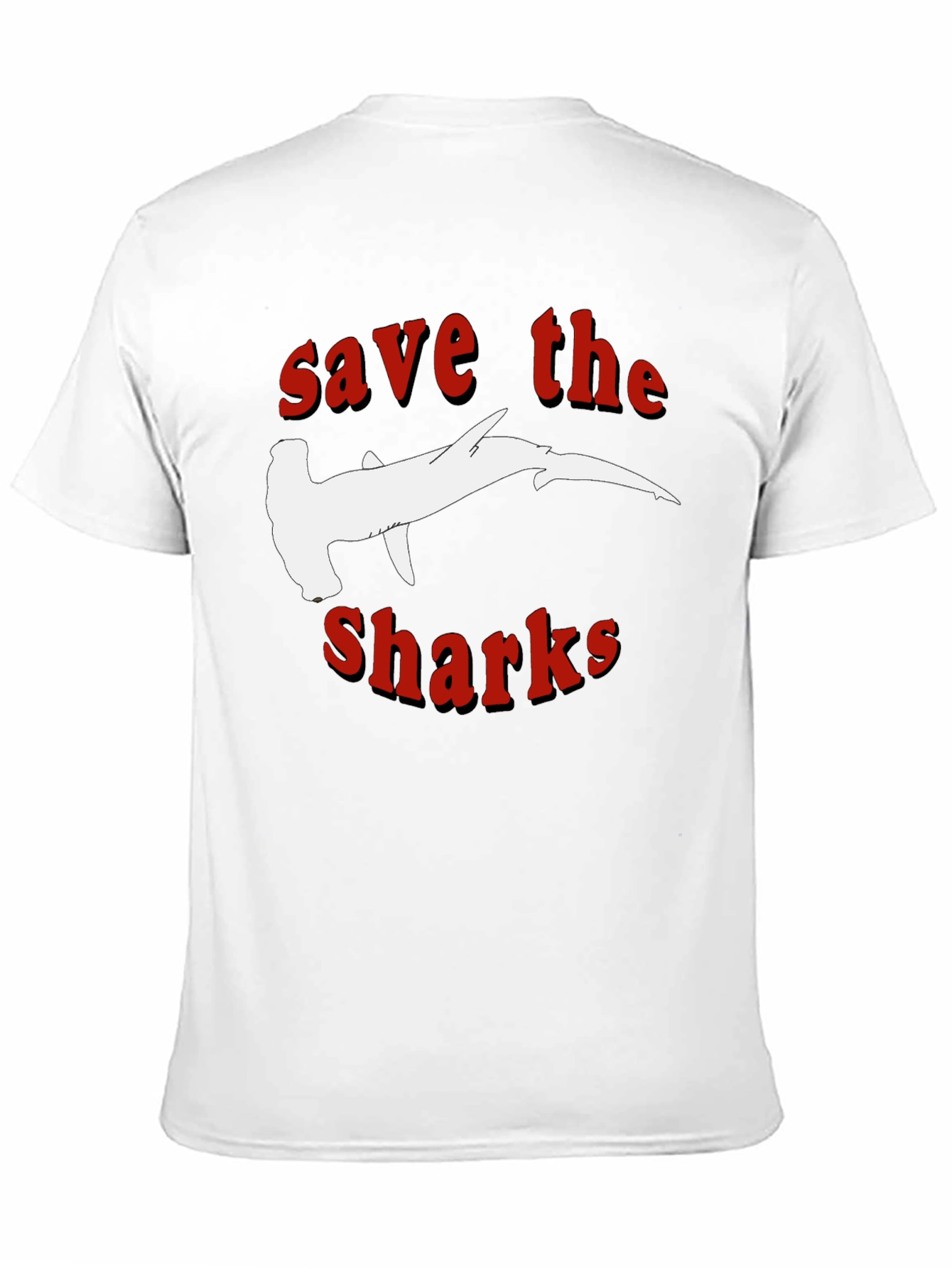 Save The Sharks T-Shirt - Hammerhead Design