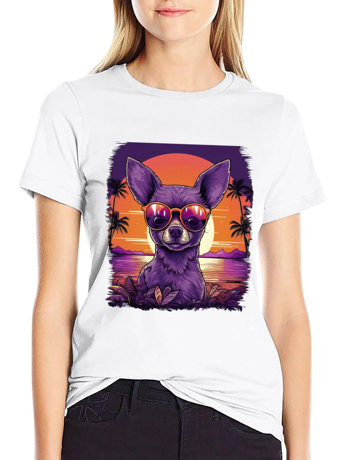 Cool Chihuahua Sunset T-Shirt