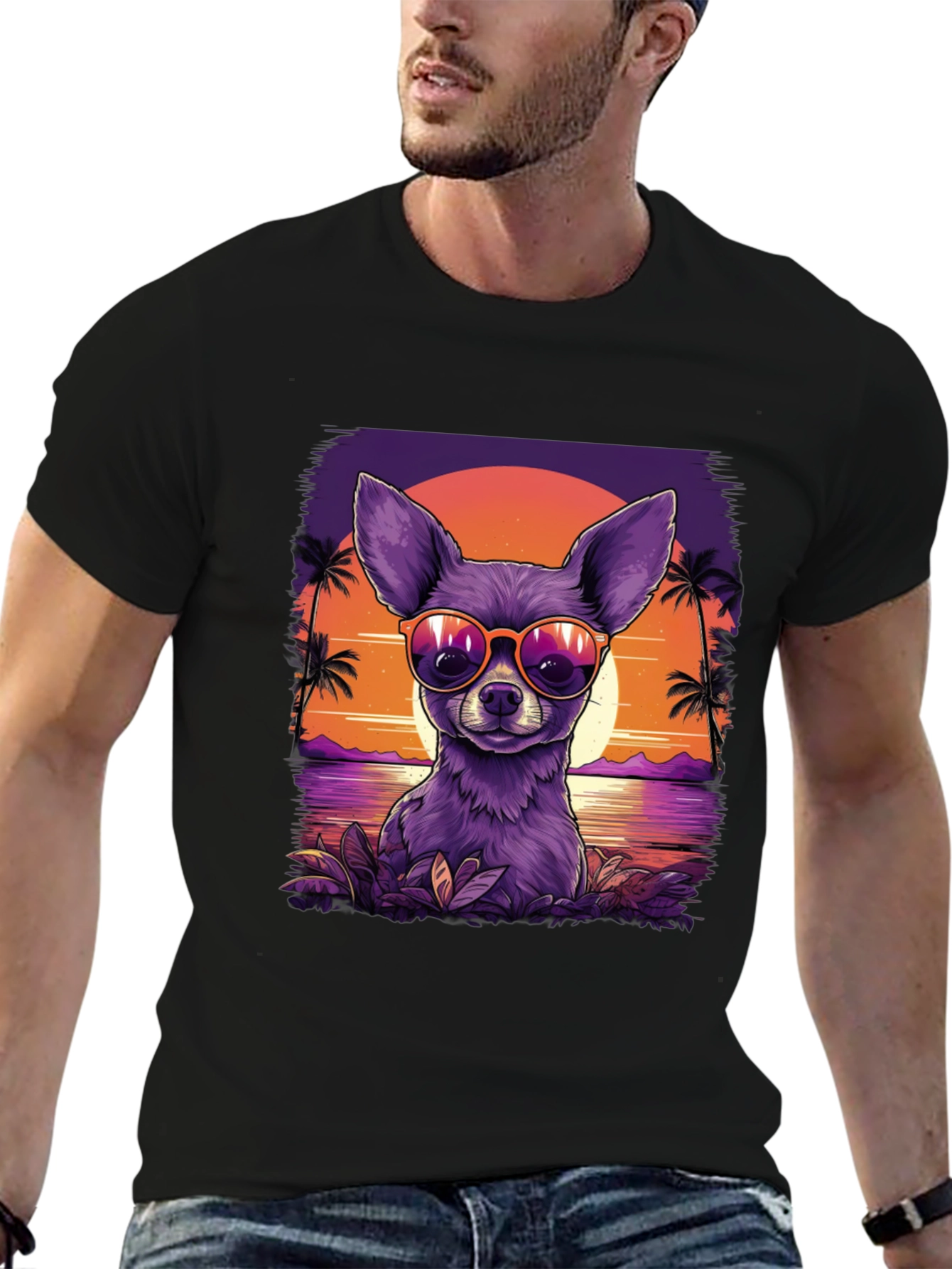 Cool Chihuahua Sunset T-Shirt
