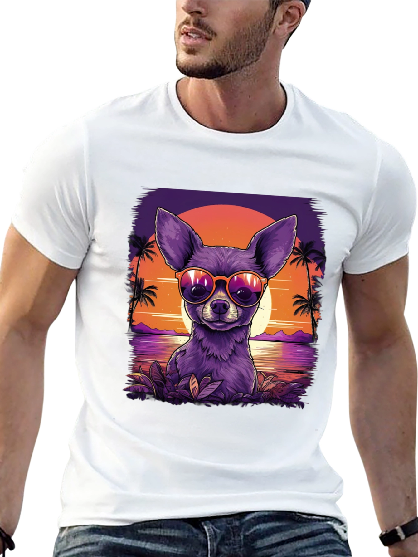 Cool Chihuahua Sunset T-Shirt