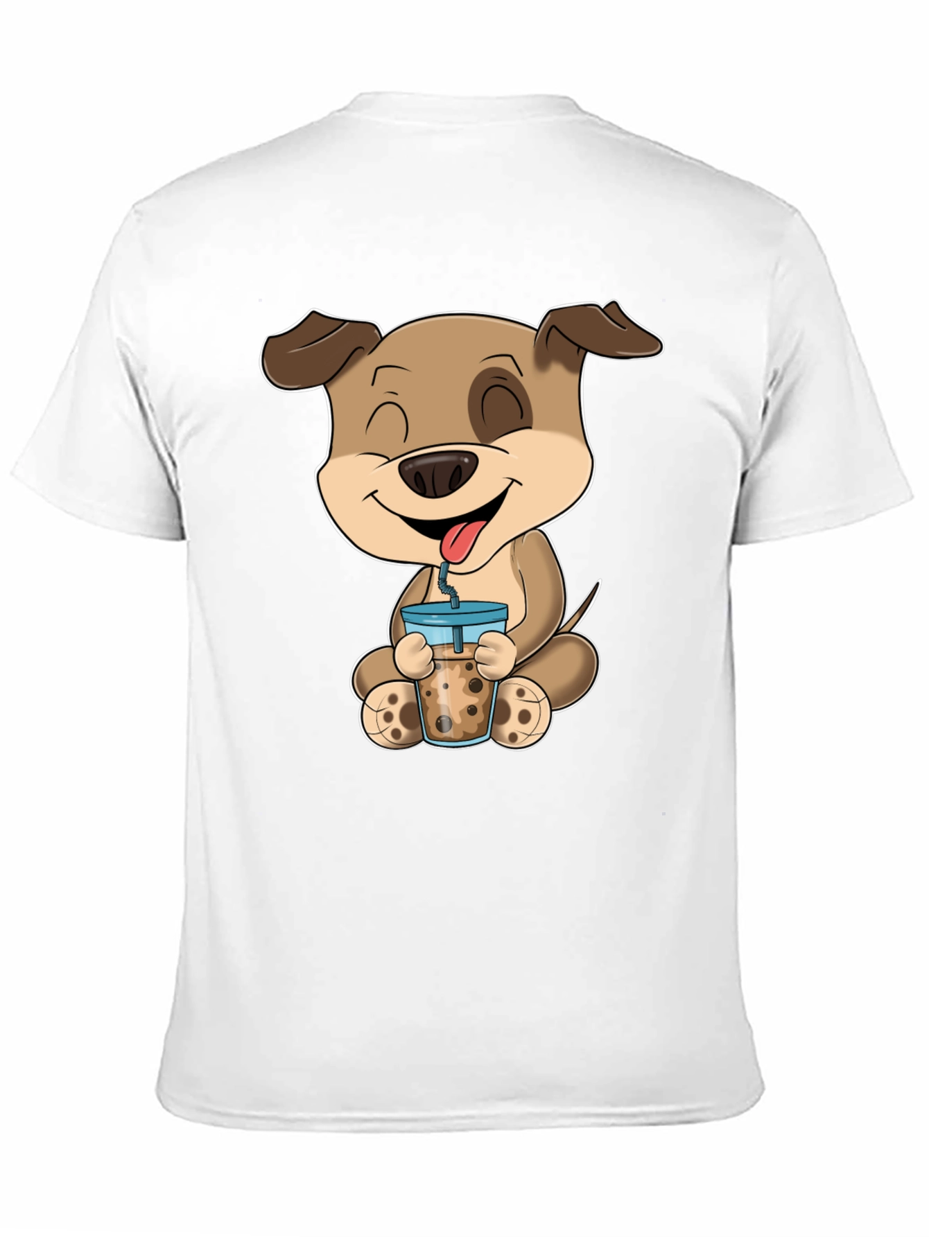 Dog Boba Tea Graphic T-Shirt - Cute Animal Tee