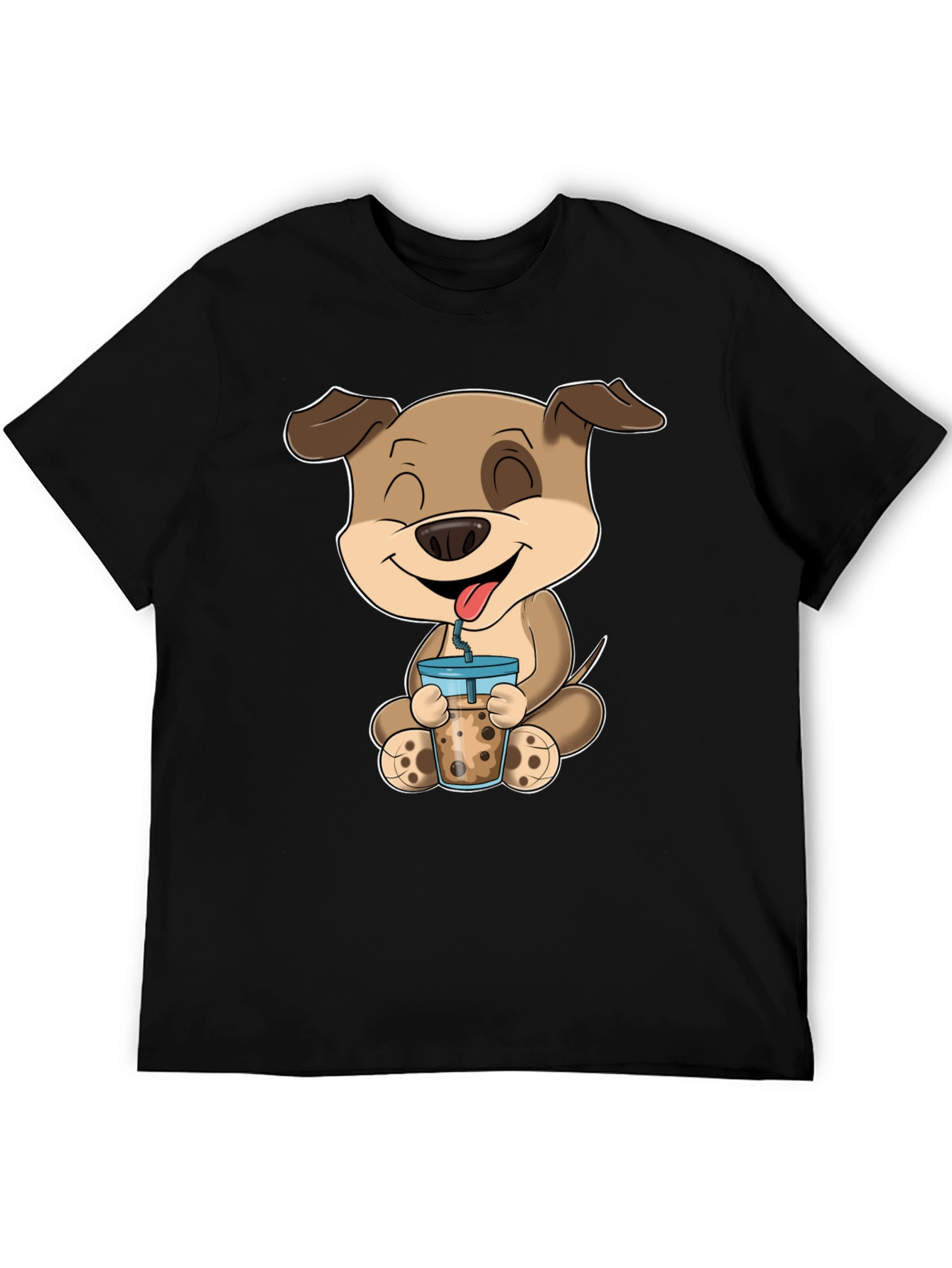 Dog Boba Tea Graphic T-Shirt - Cute Animal Tee
