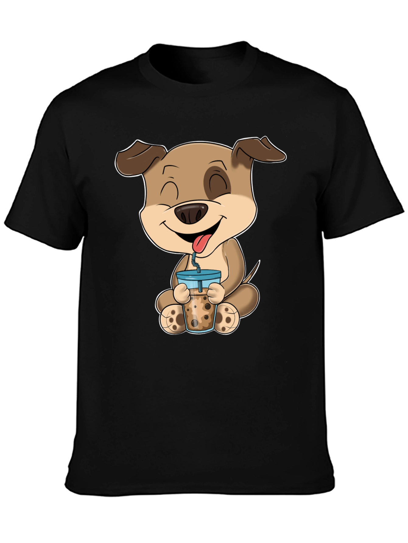 Dog Boba Tea Graphic T-Shirt - Cute Animal Tee