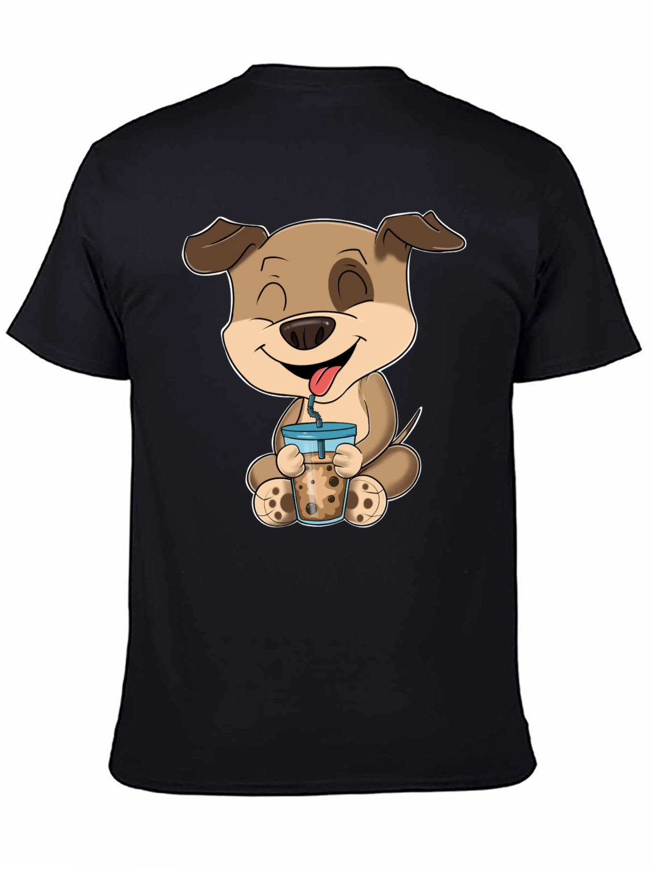 Dog Boba Tea Graphic T-Shirt - Cute Animal Tee