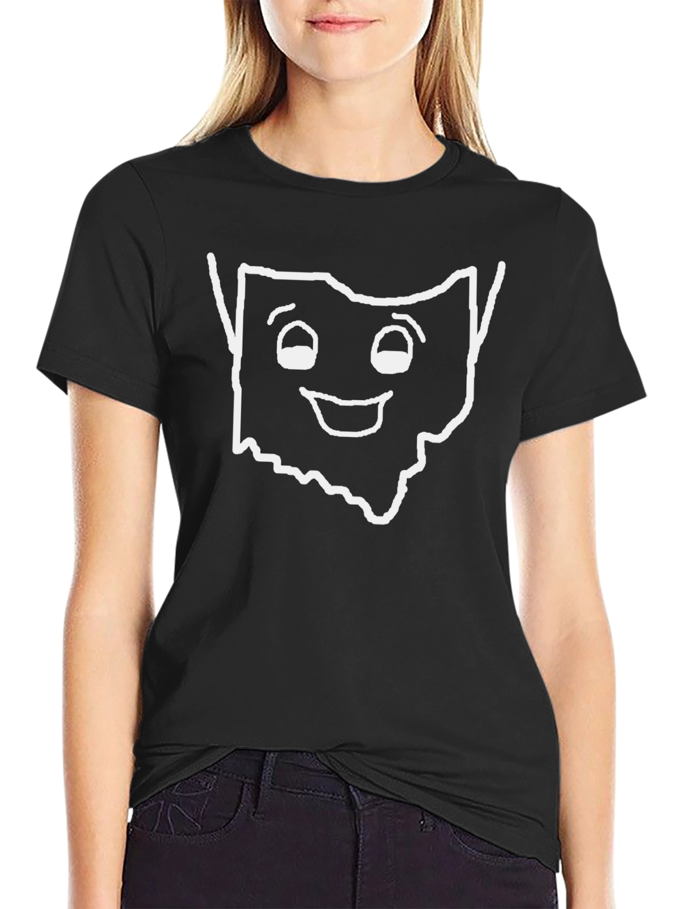 Ohio State Outline Funny Face T-Shirt