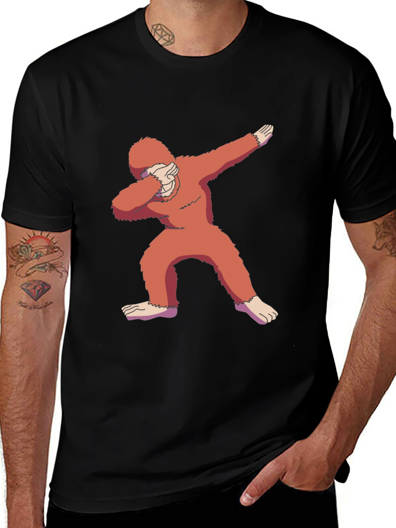 Dabbing Bigfoot T-Shirt - Cryptid Funny Tee