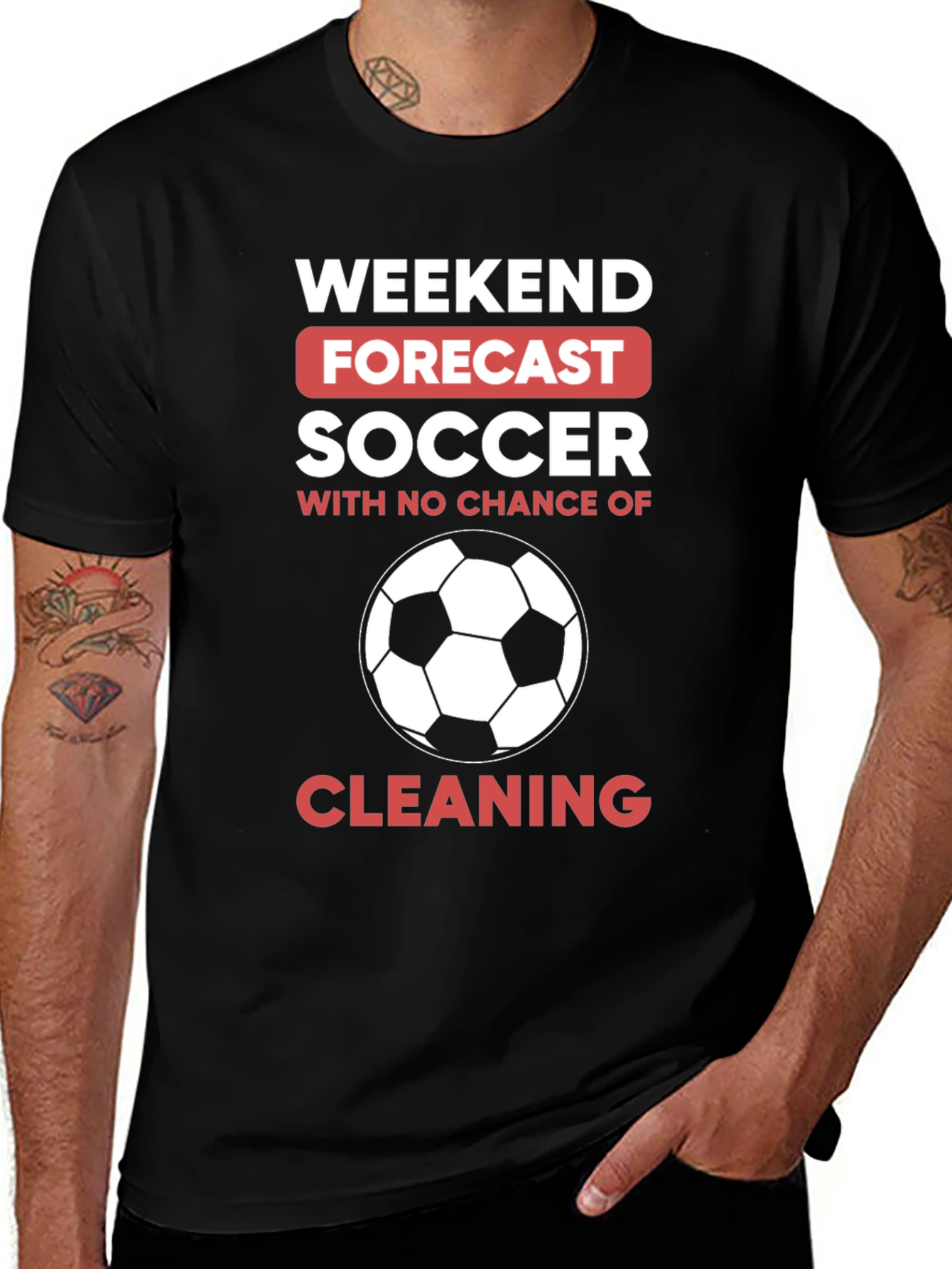 Weekend Forecast Soccer T-Shirt - No Cleaning!