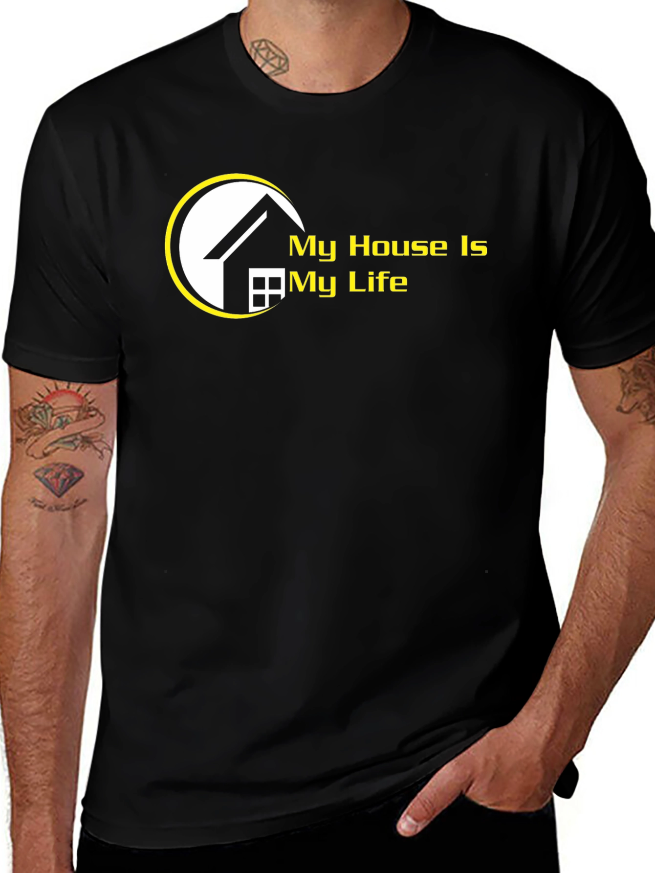 My House is My Life T-Shirt - Black