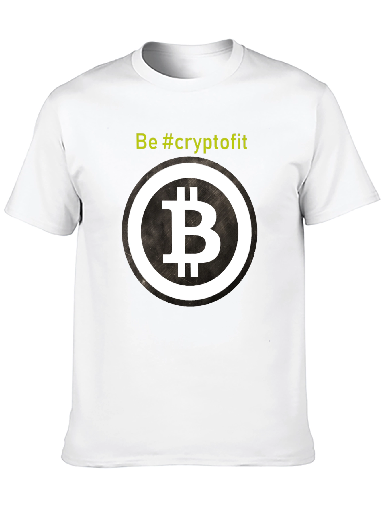 CryptoFit Black T-Shirt - Bitcoin Design