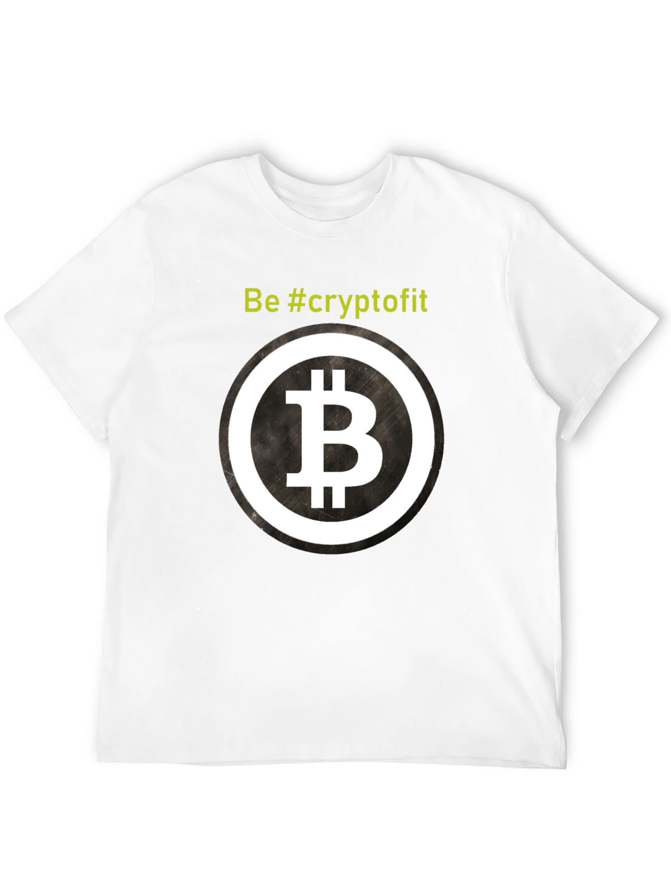 CryptoFit Black T-Shirt - Bitcoin Design
