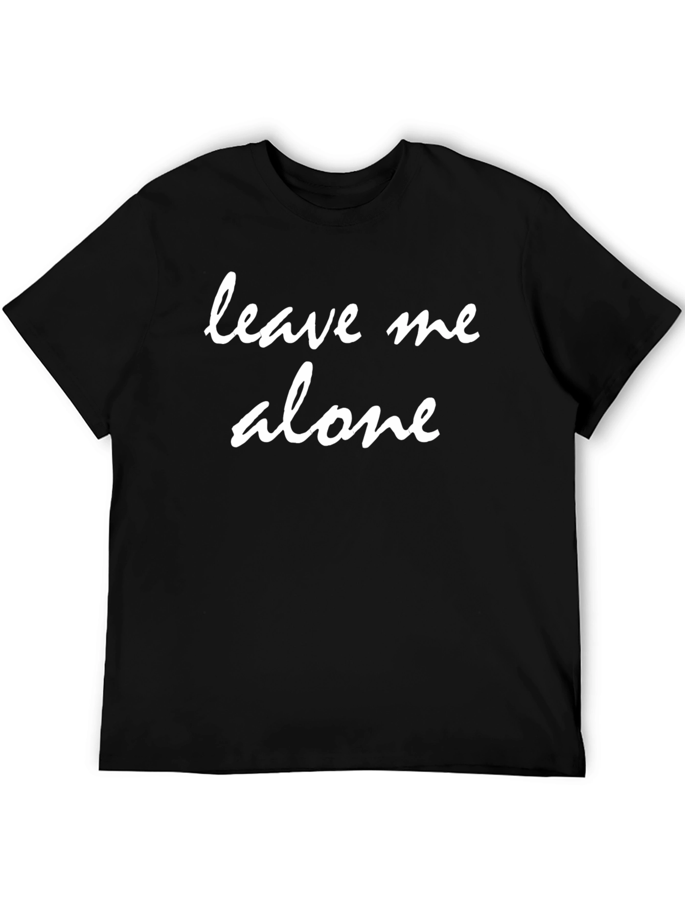 Leave Me Alone Graphic Tee - Black Cotton T-Shirt