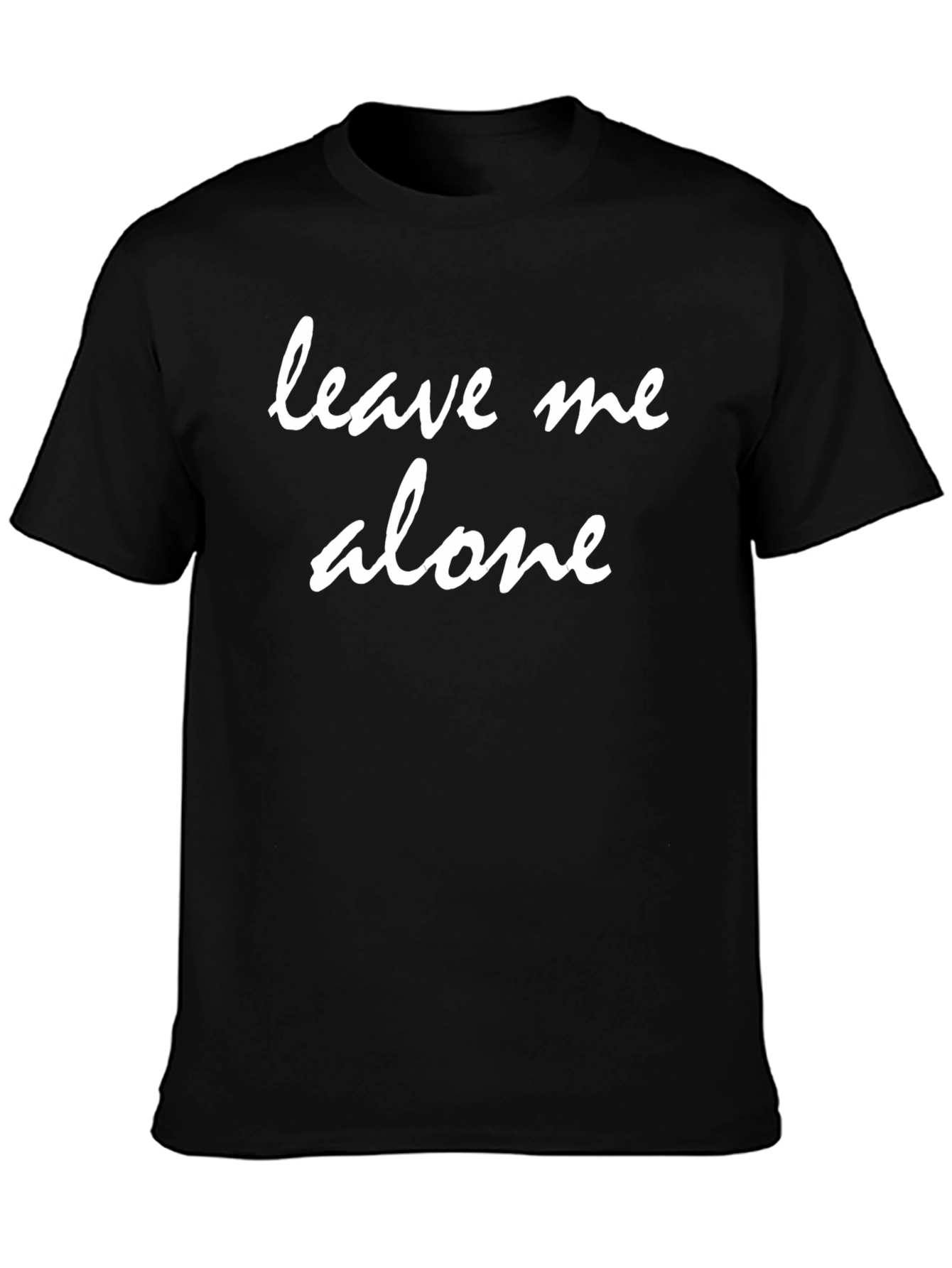 Leave Me Alone Graphic Tee - Black Cotton T-Shirt