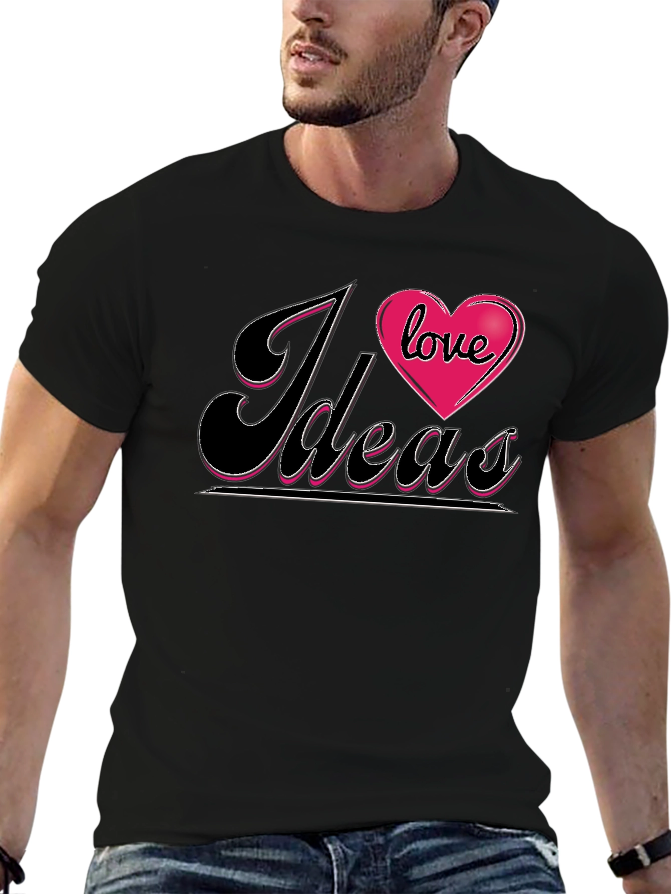 I Love Ideas Graphic Tee - Black T-Shirt