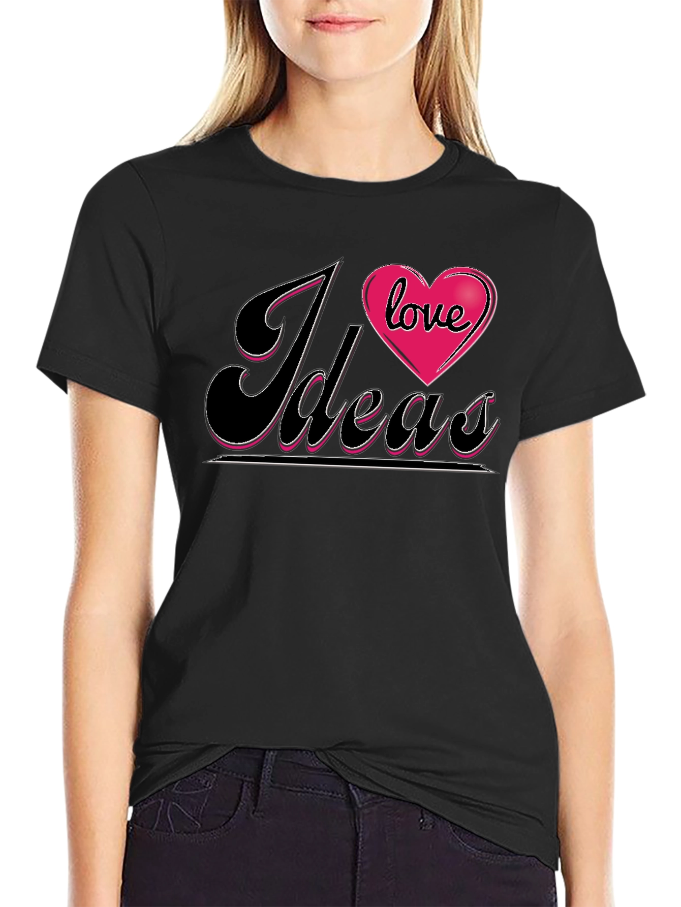 I Love Ideas Graphic Tee - Black T-Shirt
