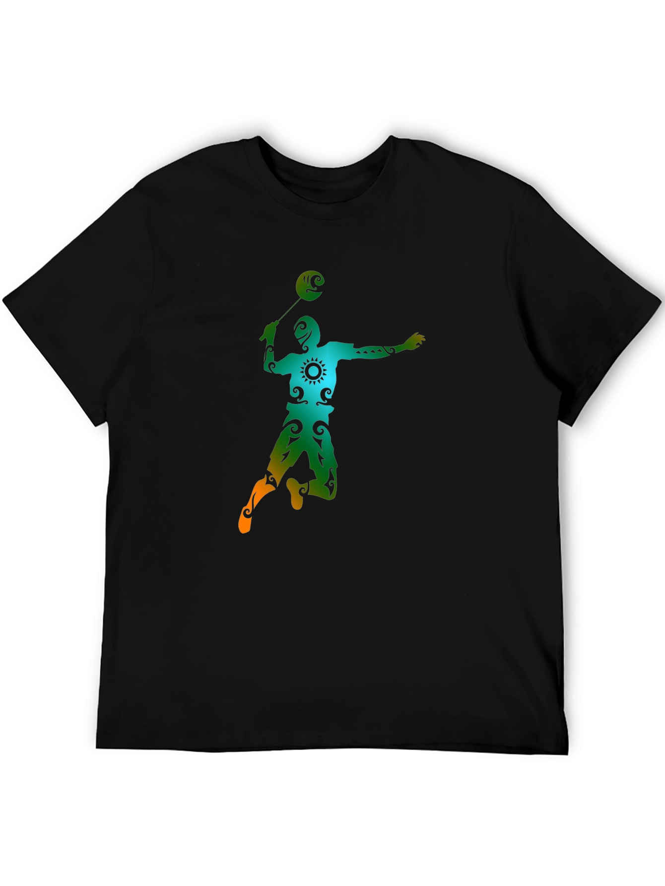Volleyball Player Graphic Tee - Sporty Black T-Shirt