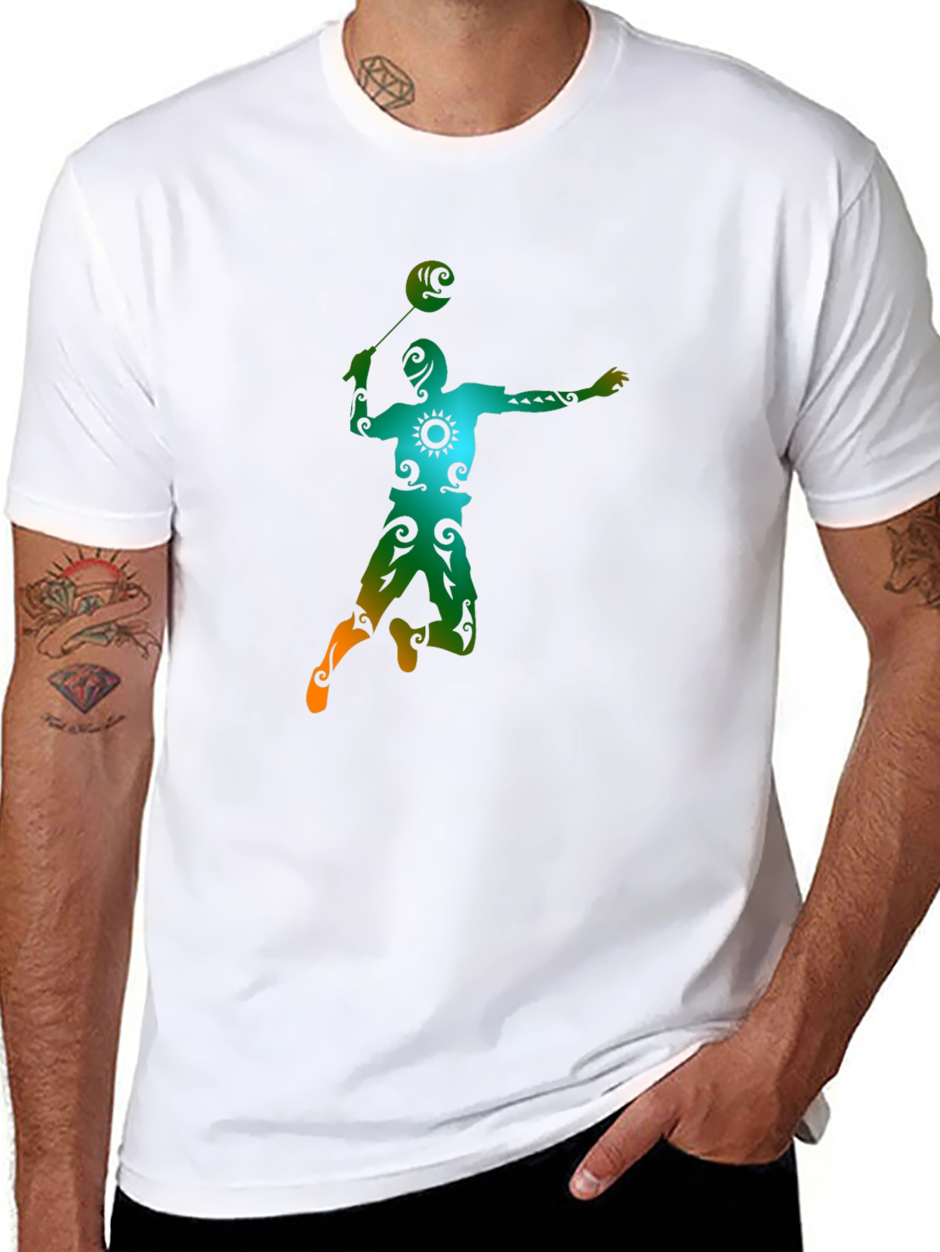 Volleyball Player Graphic Tee - Sporty Black T-Shirt