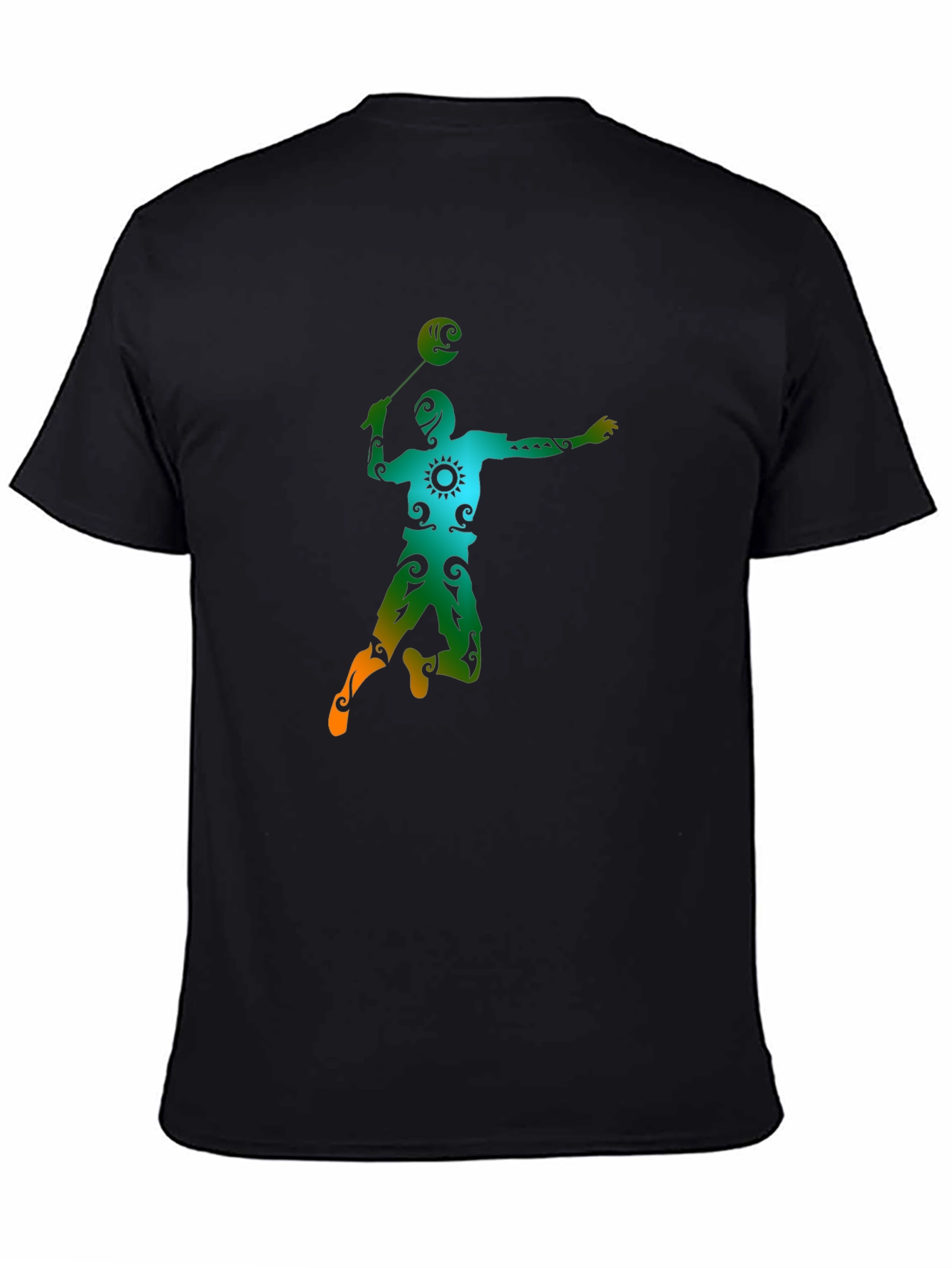 Volleyball Player Graphic Tee - Sporty Black T-Shirt