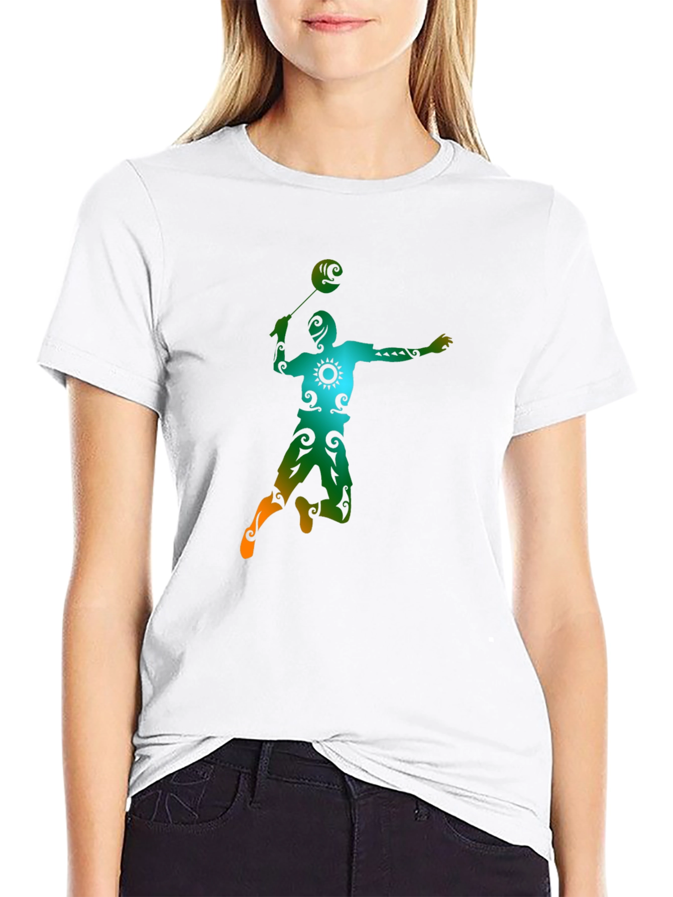 Volleyball Player Graphic Tee - Sporty Black T-Shirt