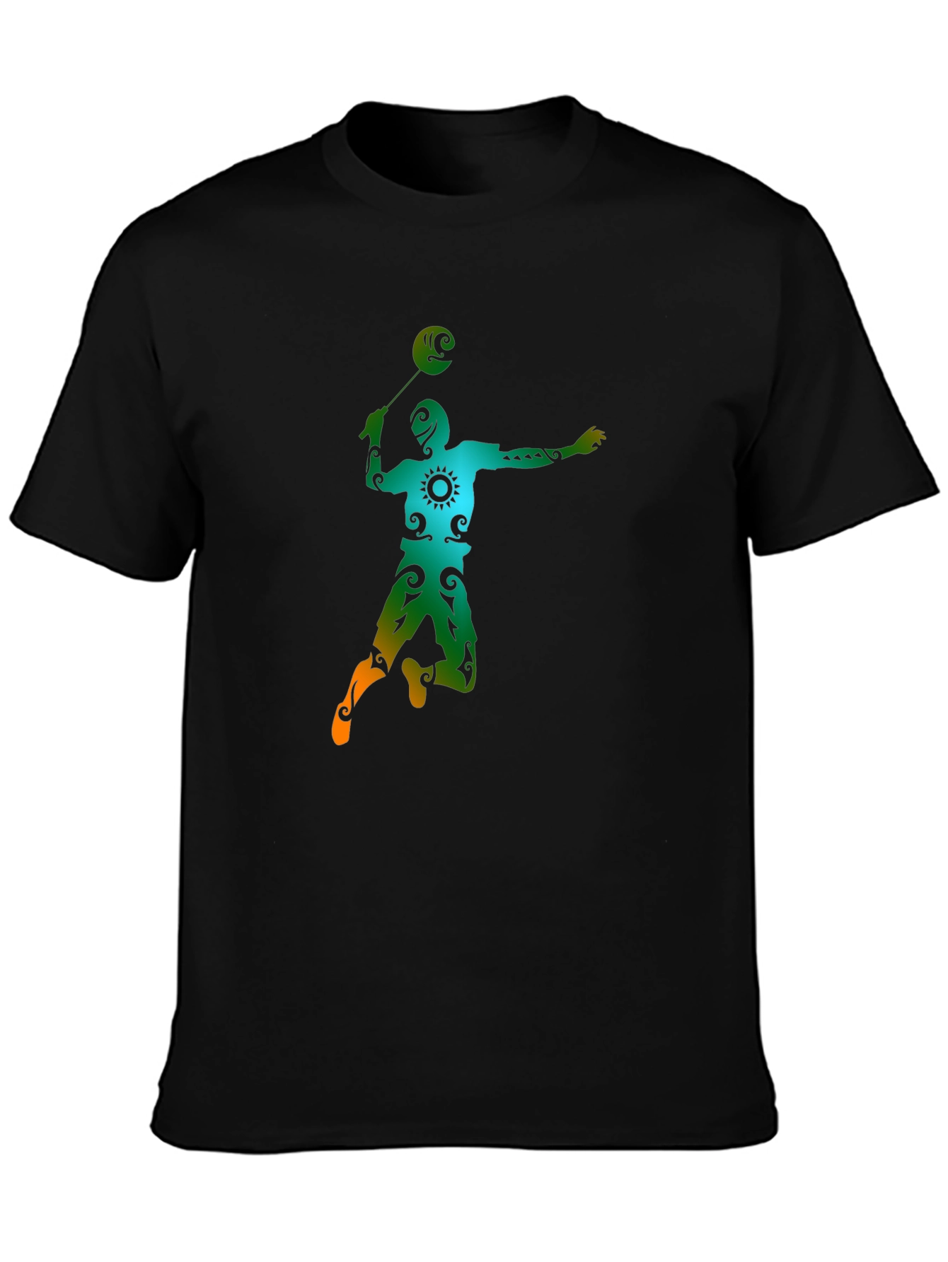 Volleyball Player Graphic Tee - Sporty Black T-Shirt