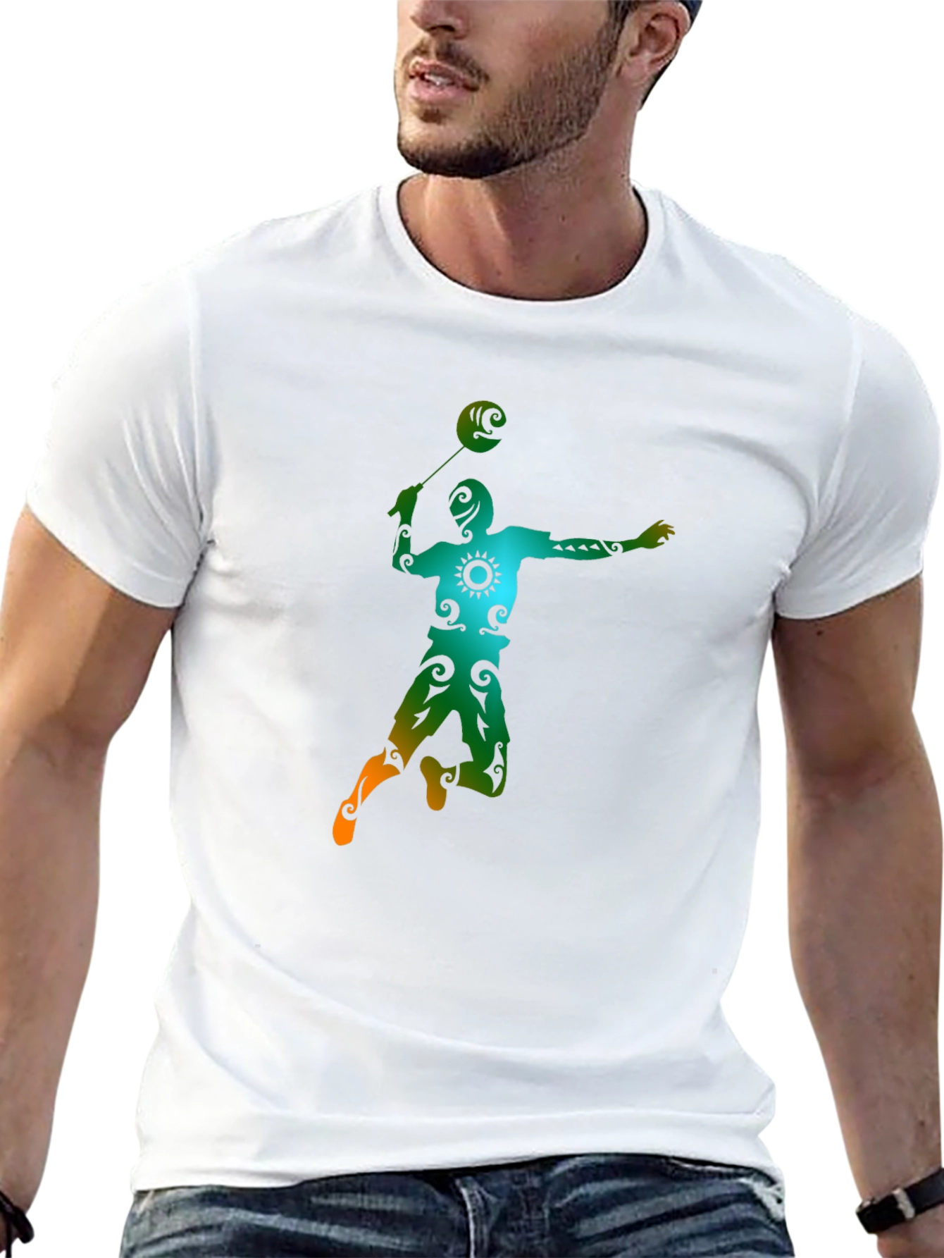 Volleyball Player Graphic Tee - Sporty Black T-Shirt