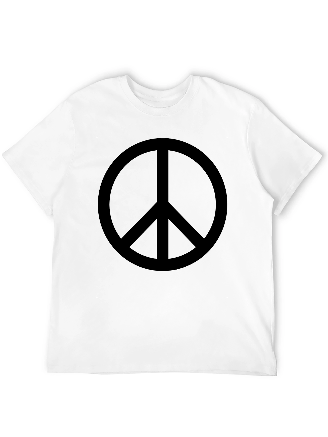 Black Peace Sign Graphic T-Shirt - Casual Cotton Tee