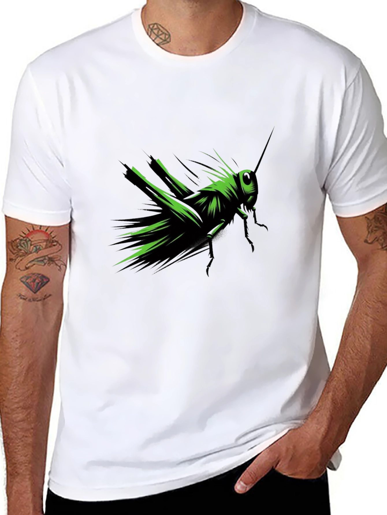 Grasshopper Graphic Black T-Shirt